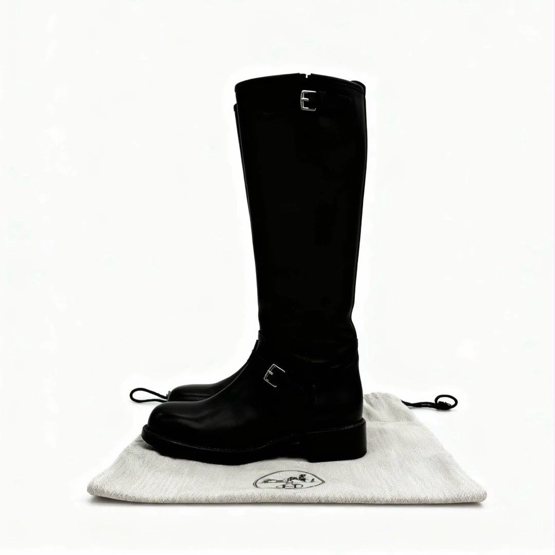 Hermes black calfskin leather Jumping boots Size US 7 / IT 37 - 1 Thumbnail