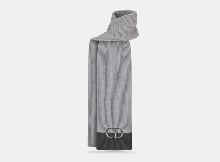 Dior o1w1db11025 513ME0 Size : OS / CD Icon Scarf in Gray Size ONE SIZE - 1 Thumbnail