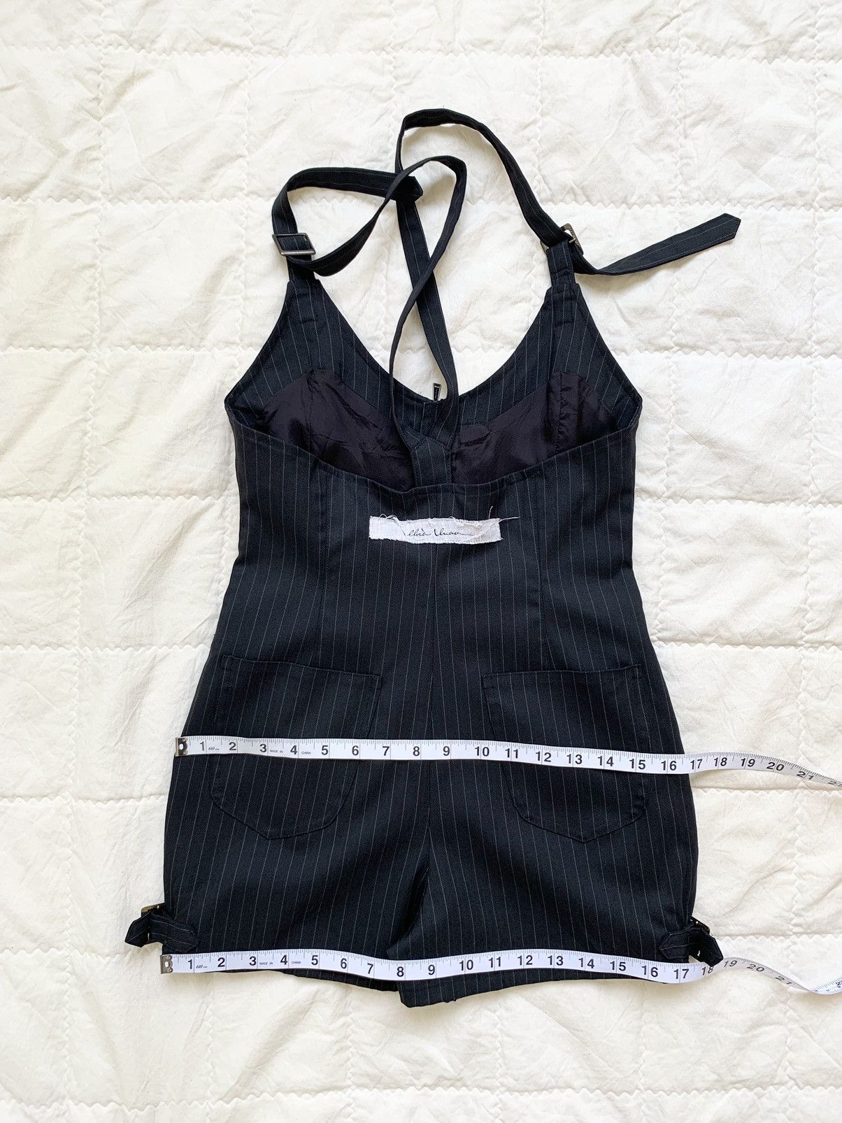 Japanese Brand Alice Auaa Gothic Pinstripe Romper Size 27" / US 4 / IT 40 - 18 Thumbnail