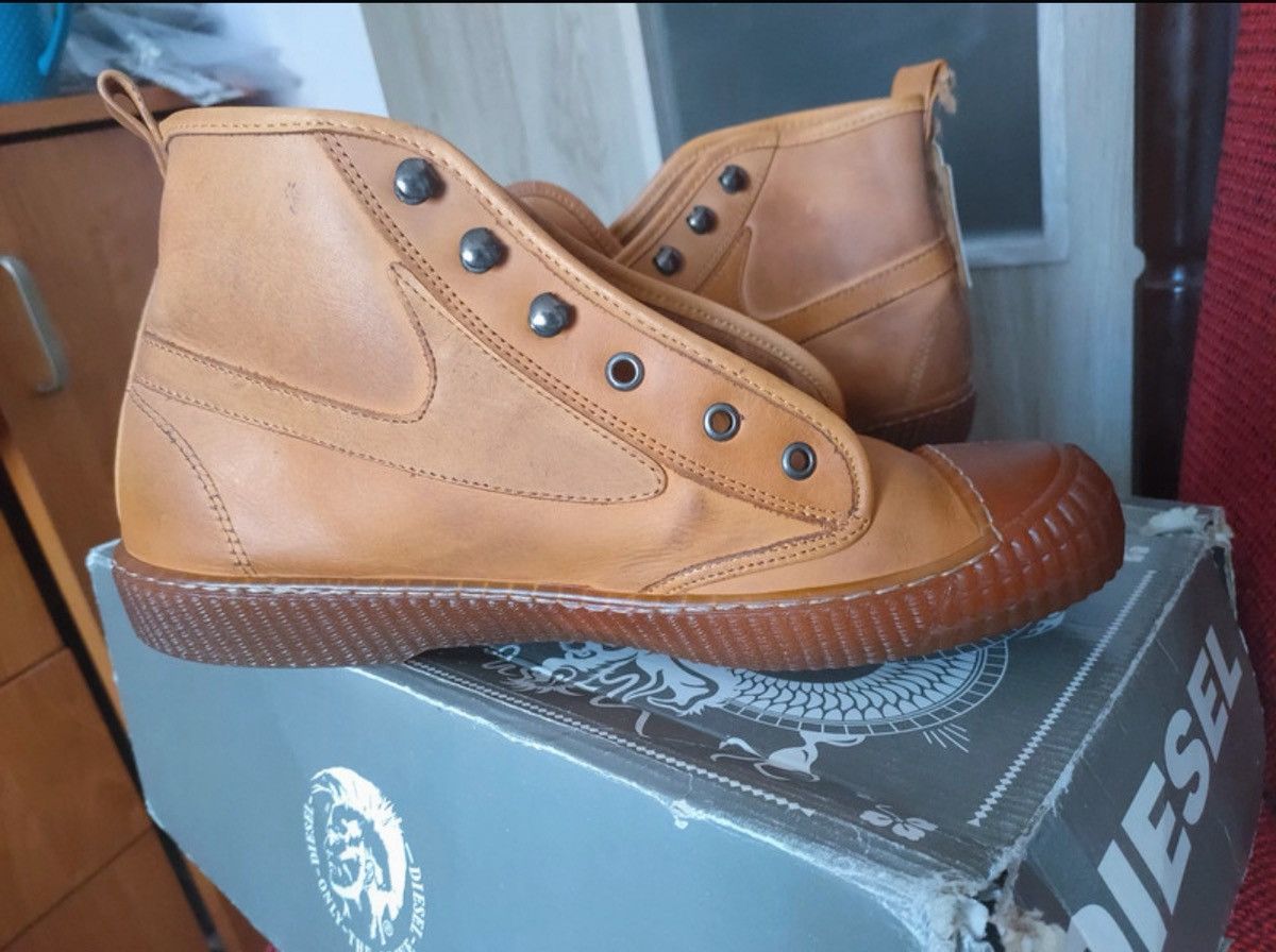 Diesel DIESEL DRAAGS94 LEATHER SNEAKERS MADE IN SPAIN Size US 10 / EU 43 - 10 Thumbnail