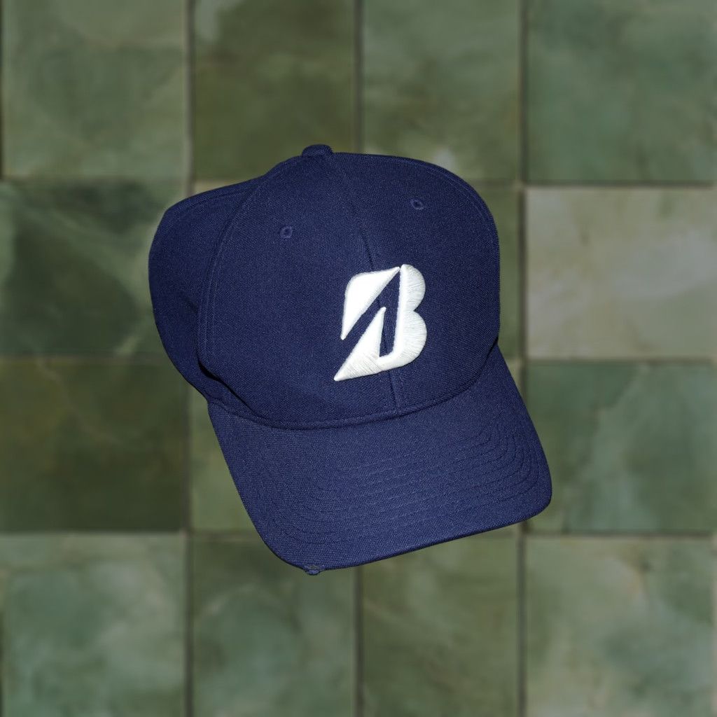 Vintage Bridgestone Golf Blue Baseball Cap Hat Stretch Lightweight 3D Logo One Size Men Size ONE SIZE - 1 Thumbnail