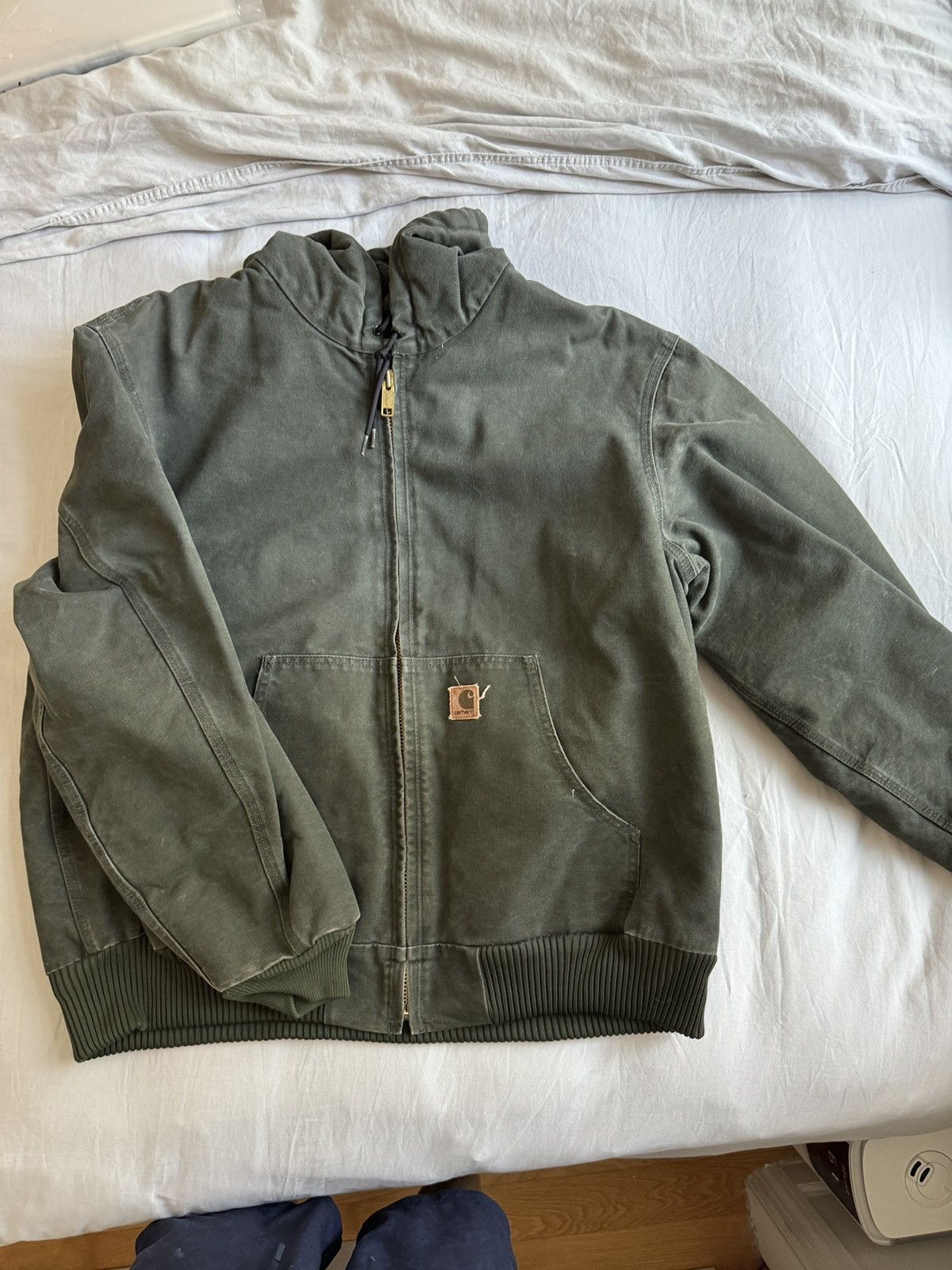 image of Carhartt Hooded Jacket Insulated Y2K XL in Green, Men's