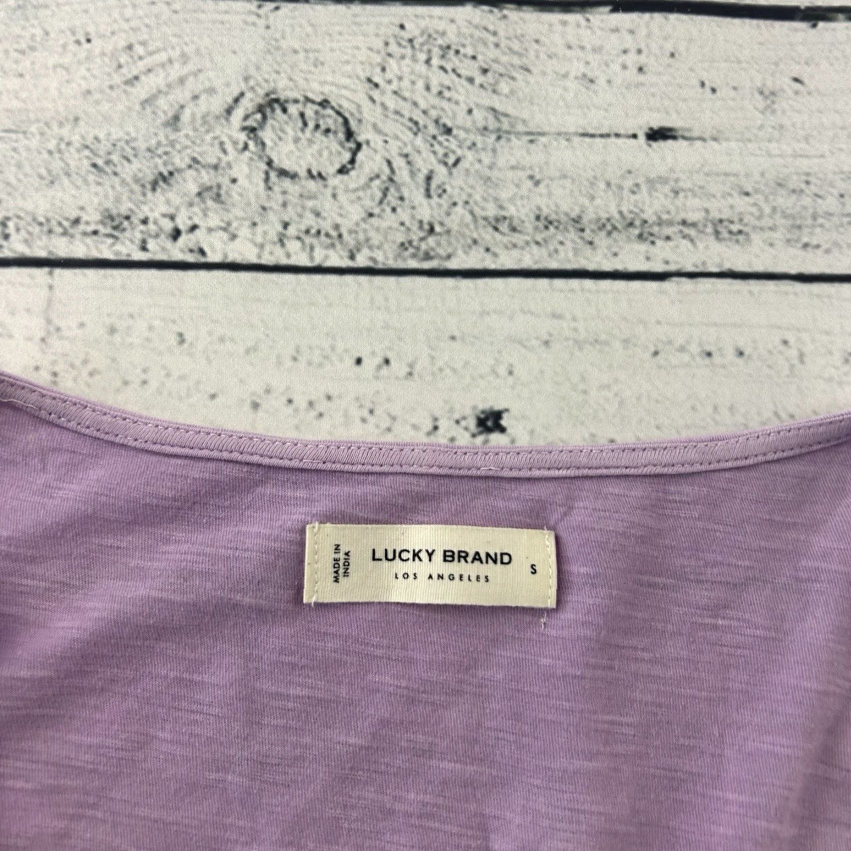 Lucky Brand Lucky Brand Lucky Eyelet Cross Front Long Sleeve Top Blouse Purple S Womens Girls (adapted sizing) Size S / US 4 / IT 40 - 2 Thumbnail