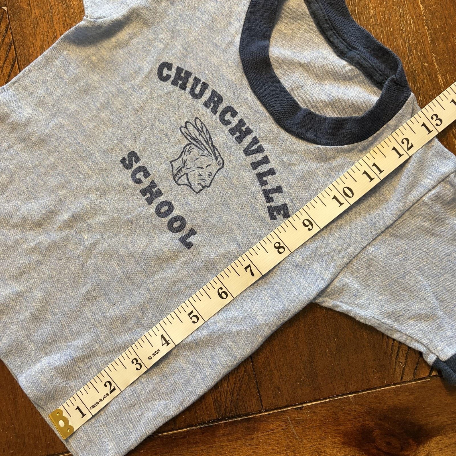 Vintage Vintage Churchville PA School Shirt Kids 4-5 Ringer Mascot Size US XXS / EU 40 - 9 Thumbnail