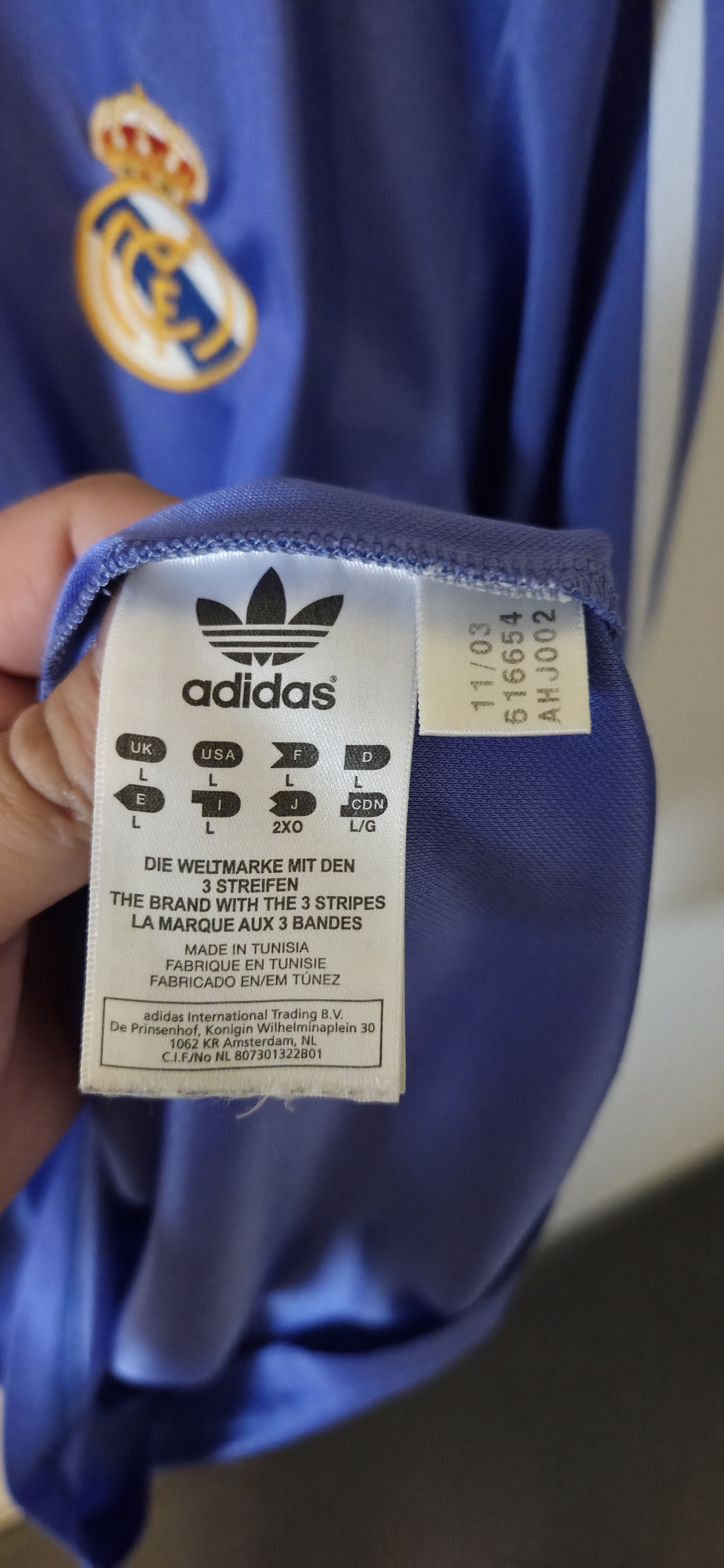 Adidas Real Madrid Jerseys Vintage retro 80's 90's Size US L / EU 52-54 / 3 - 5 Thumbnail