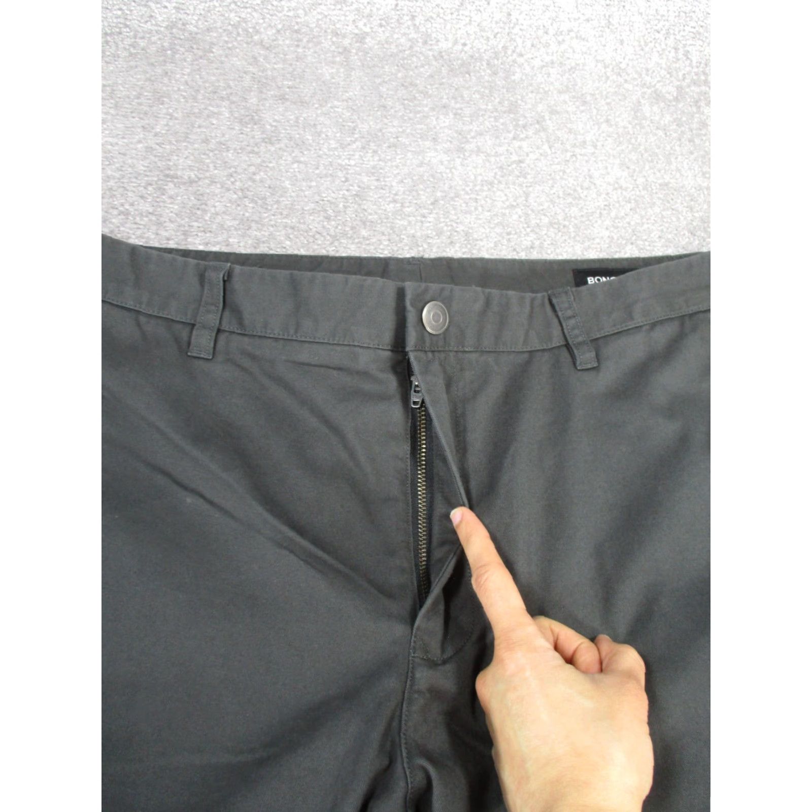 Bonobos Bonobos Athletic Chinos Pants Mens 40 Gray Cotton Twill Flat Front Zip 28 Inseam 40X28 Regular Size Broader City College Preppy Mens Size US 40 / EU 56 - 4 Thumbnail