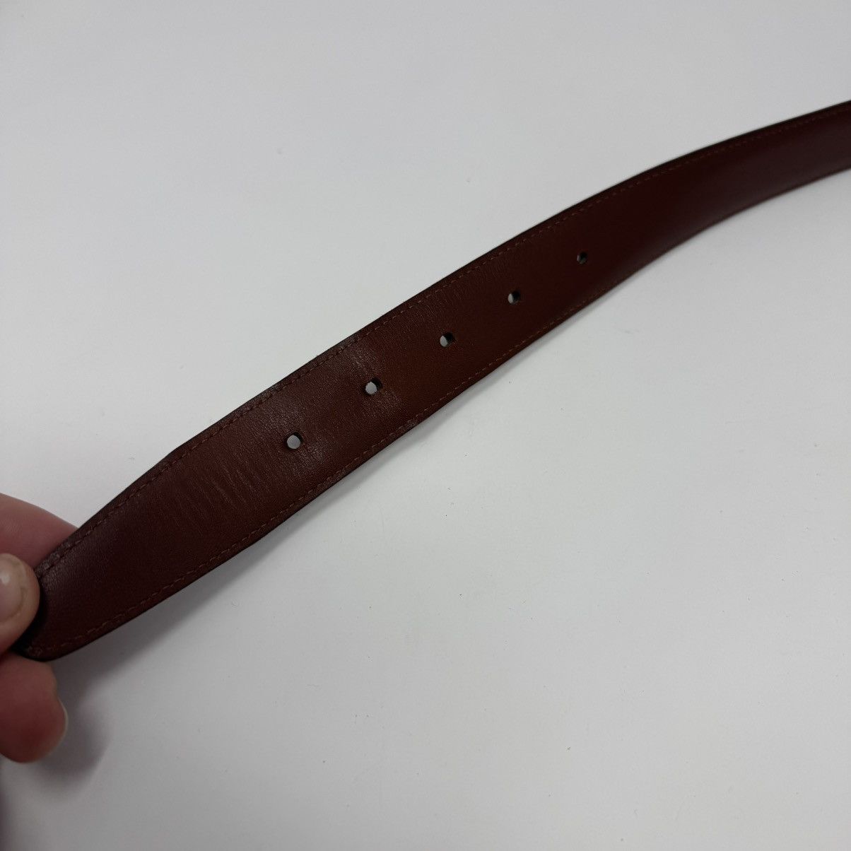 Coach Coach 5952 Sienna Brown Leather Brass Buckle Belt Men's 40 Size 40 - 9 Thumbnail