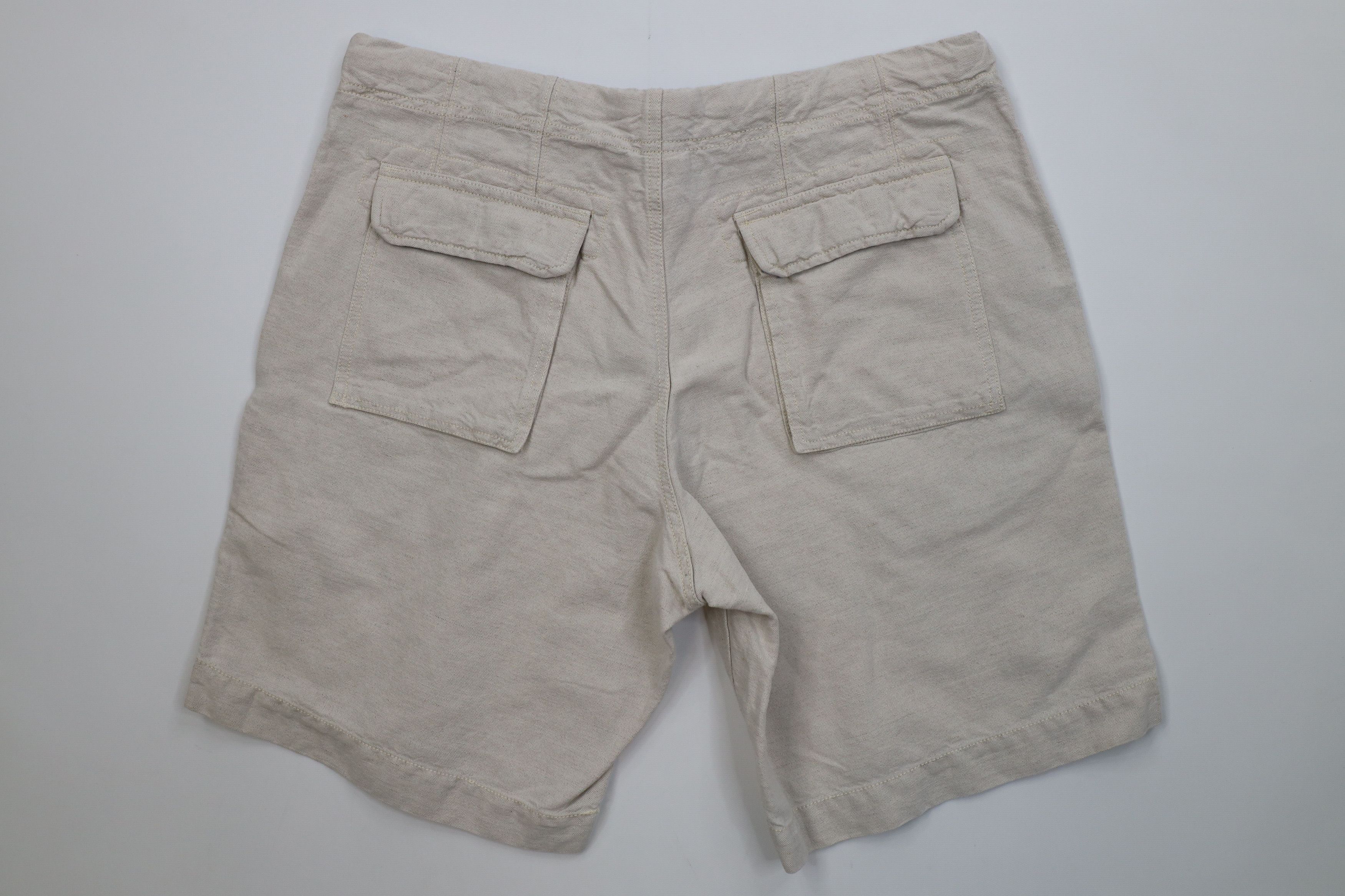 Gap Vintage Y2K 2005 Gap Above Knee Linen Shorts Beige Stone Tan Size US 34 / EU 50 - 7 Thumbnail