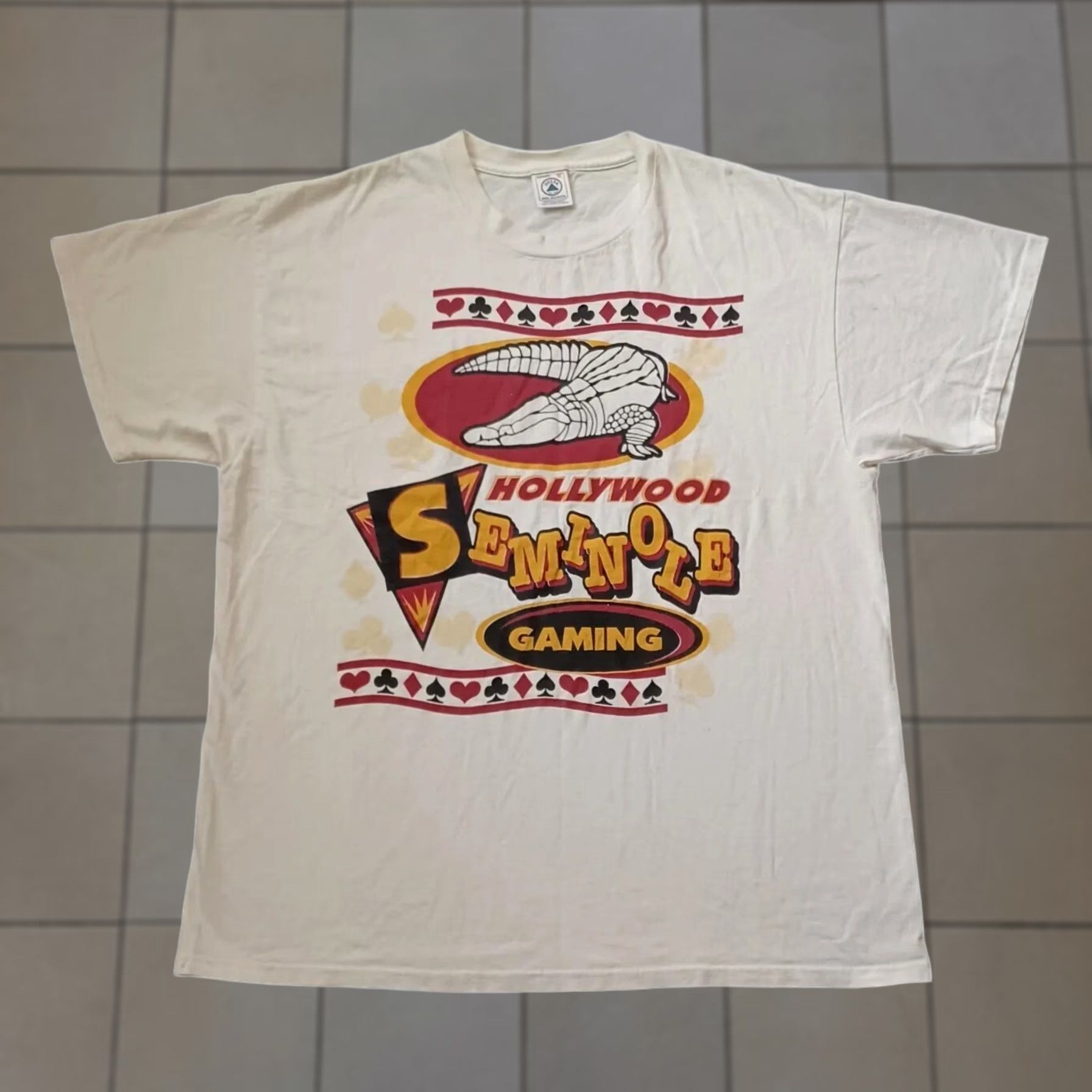 Delta VINTAGE Florida State Seminoles T Shirt Men XL Ivory Hollywood Gaming Graphic 1990s 90s Logo Braves? Size US XL / EU 56 / 4 - 1 Thumbnail