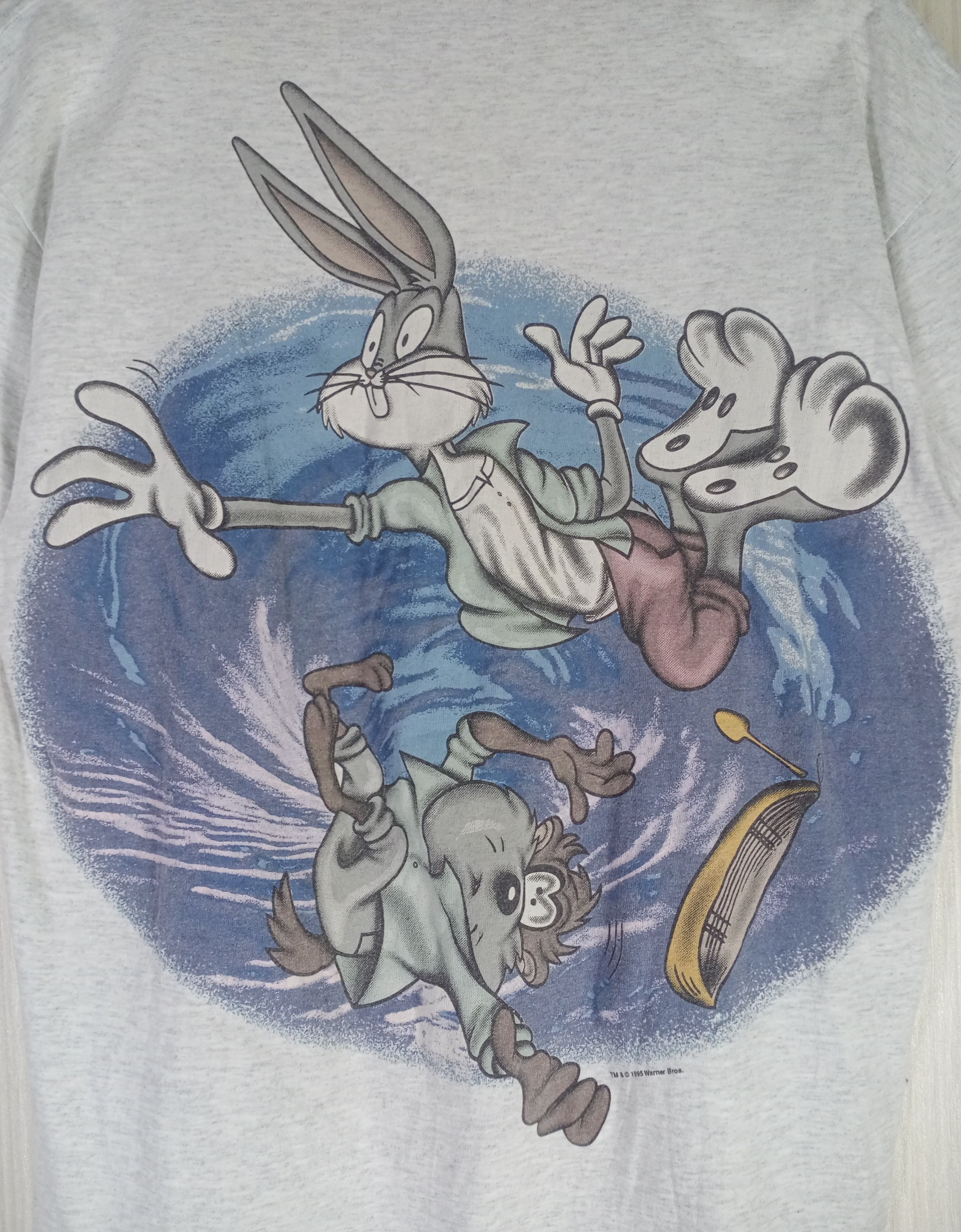 Cartoon Network Very Rare Vintage 1995 Tazmania Looney Tunes Tshirt Size US M / EU 48-50 / 2 - 3 Thumbnail