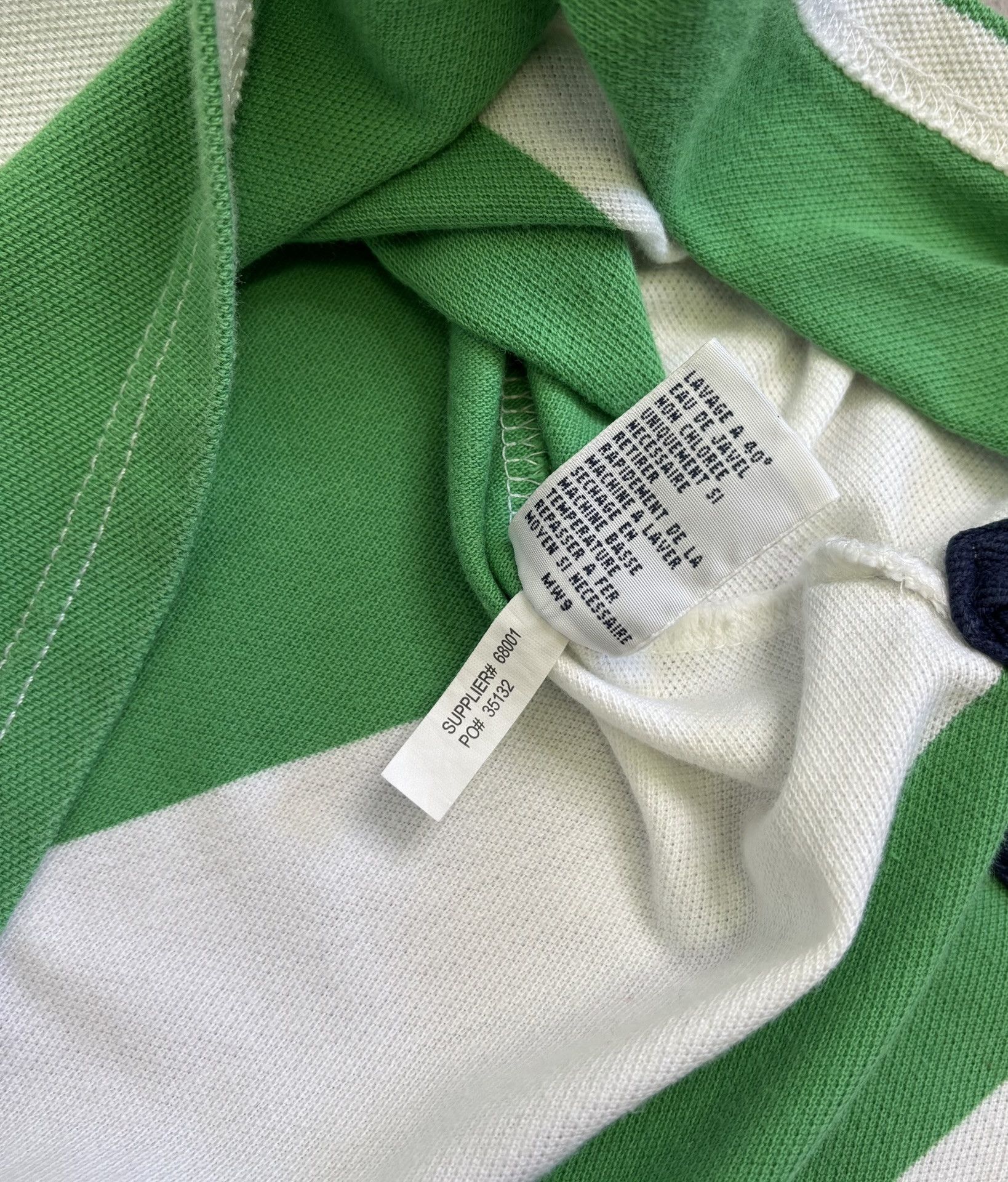 Polo Ralph Lauren Polo Ralph Lauren 3 Big Pony White Green Stripes Size US S / EU 44-46 / 1 - 17 Thumbnail