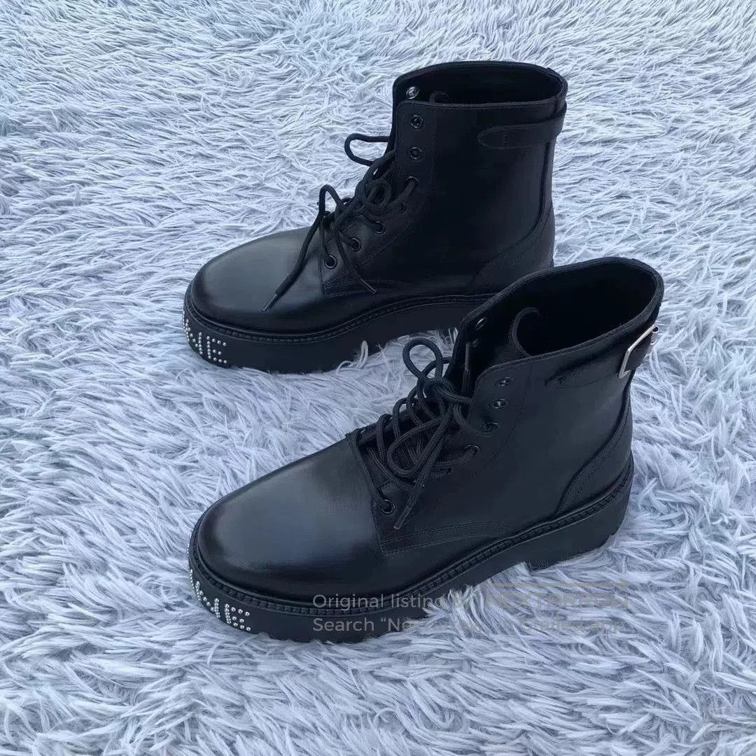 Celine Celine 22SS Leather Rivet Logo Boots. Size US 7 / EU 40 - 1 Thumbnail