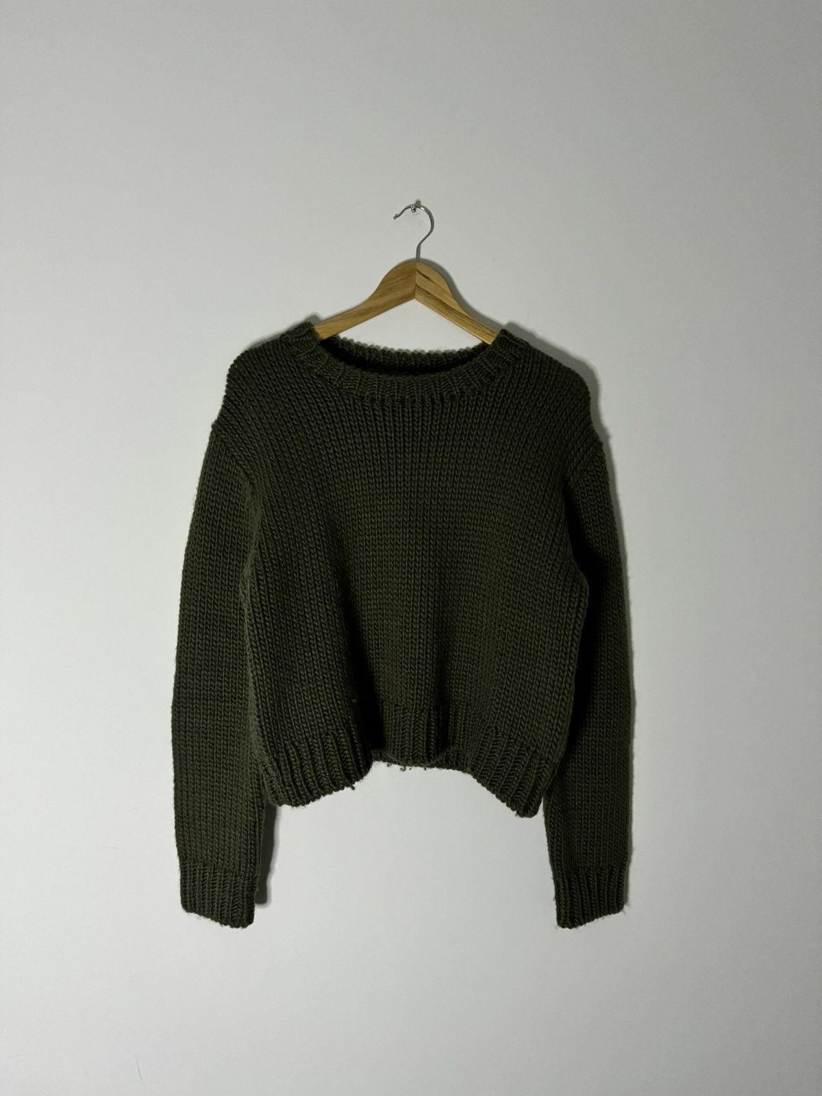 Vujade low gauge knit sweater moss green
