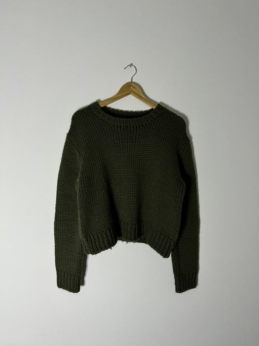 Vuja De Vuja Dé 005 Low-Gauge Knit Sweater in Moss Green | Grailed