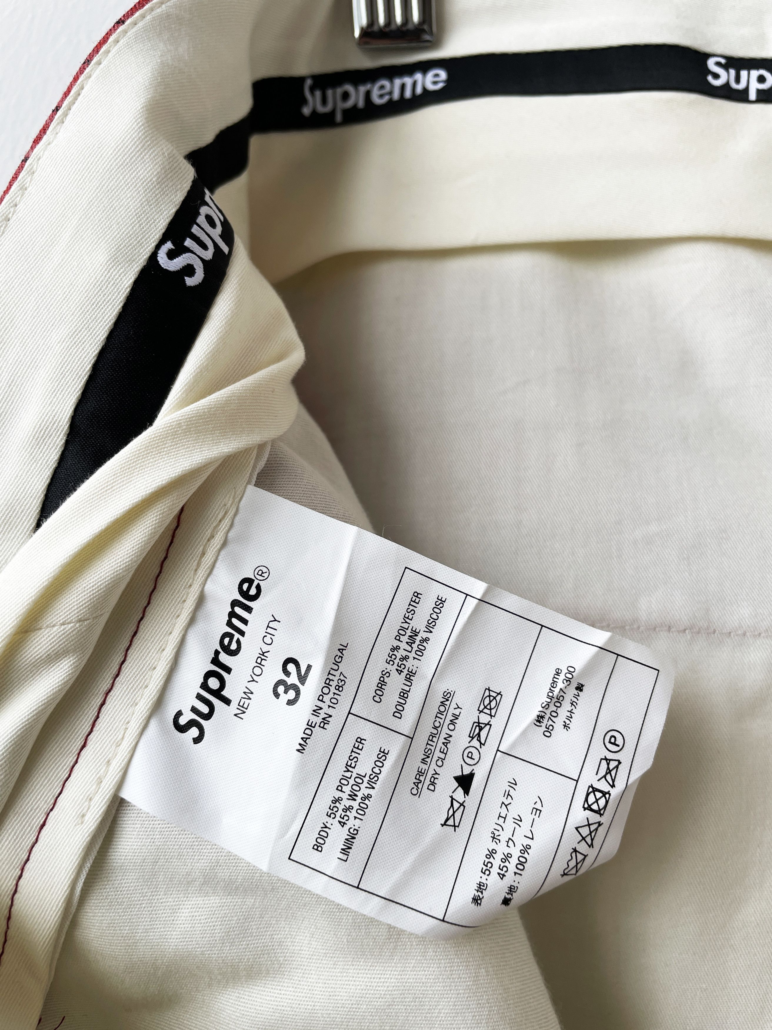 Supreme SS19 red plaid suit Size 38R - 6 Thumbnail