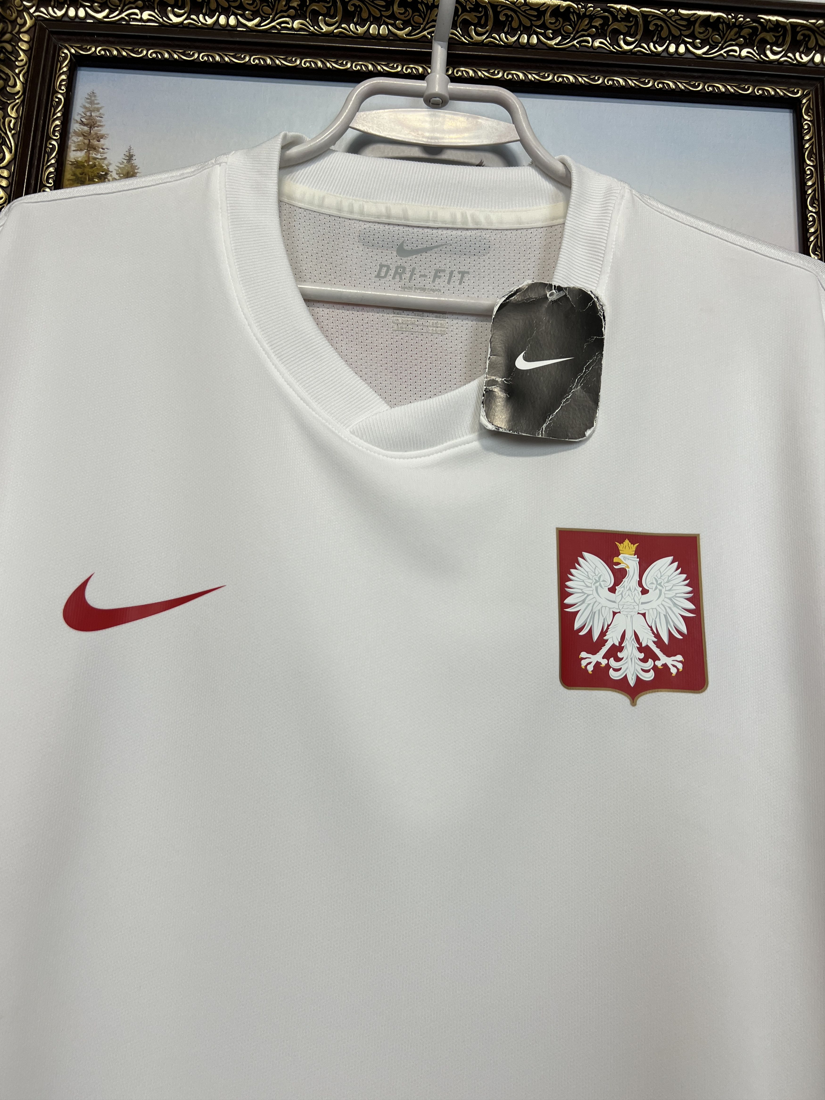 Nike Poland Home football shirt Soccer Player Issue Jersey Trikot Size US XXL / EU 58 / 5 - 3 Thumbnail