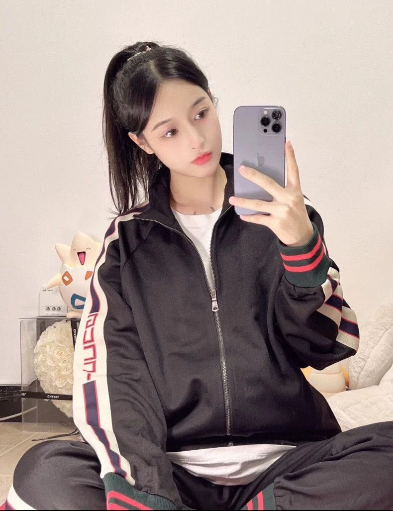 Gucci Gucci Black Logo Track Jacket-2506 Size US XS / EU 42 / 0 - 3 Thumbnail