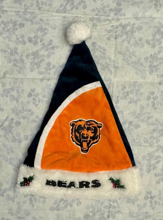 Designer Chicago Bears Santa Hat - Festive Holiday Gear Size ONE SIZE - 1 Preview