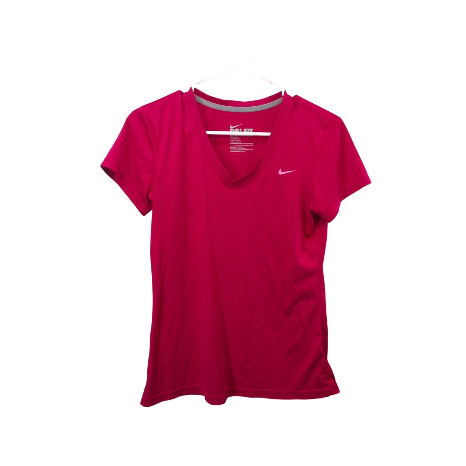 Nike Nike DriFit Small/Child Magenta Athletic Shirt Logo Size S / US 4 / IT 40 - 1 Thumbnail