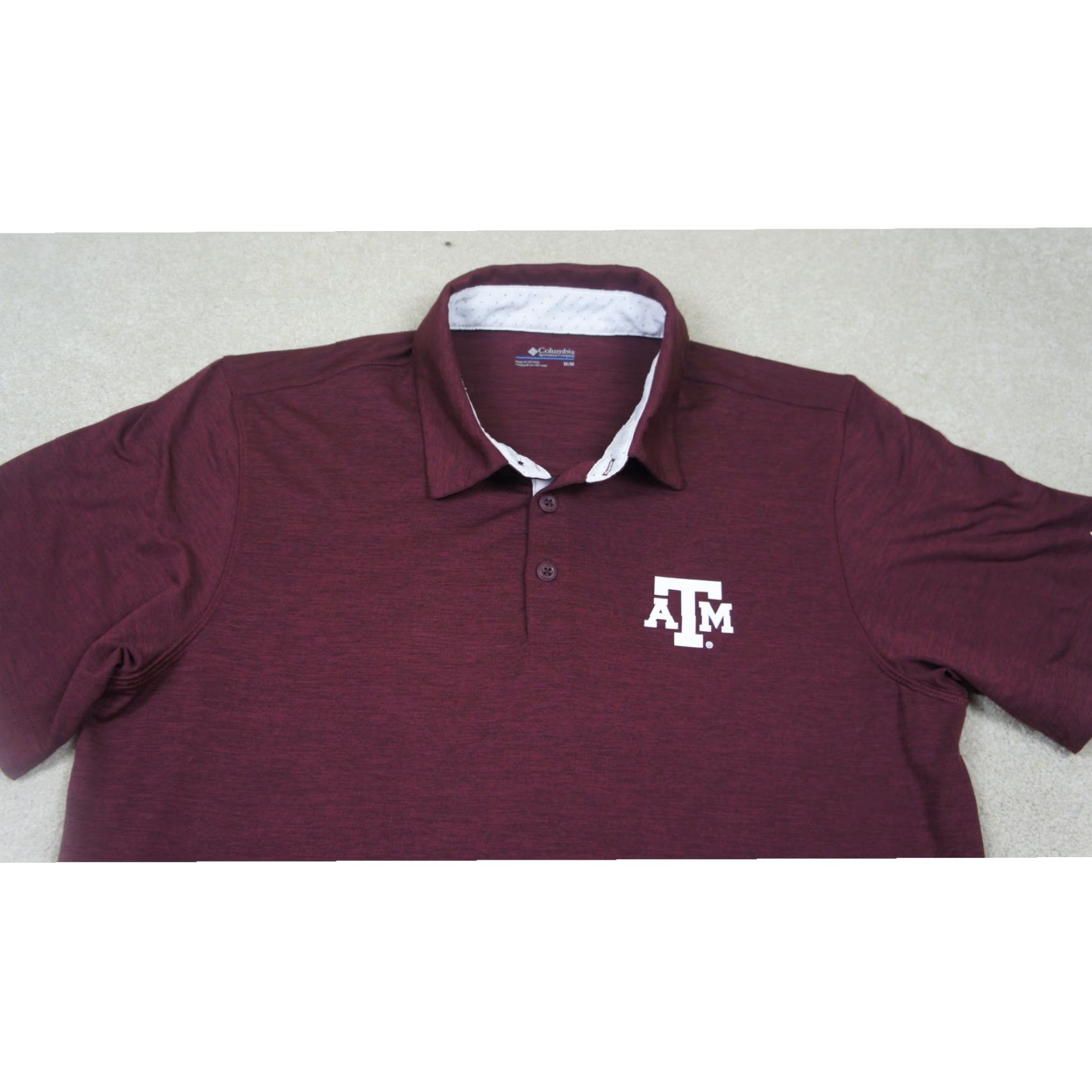 Vintage Texas A&M Aggies Polo Shirt Mens M Maroon Columbia PFG Omni-Shade Golf Short Sleeve Polo Shirt Mens Size US M / EU 48-50 / 2 - 2 Thumbnail