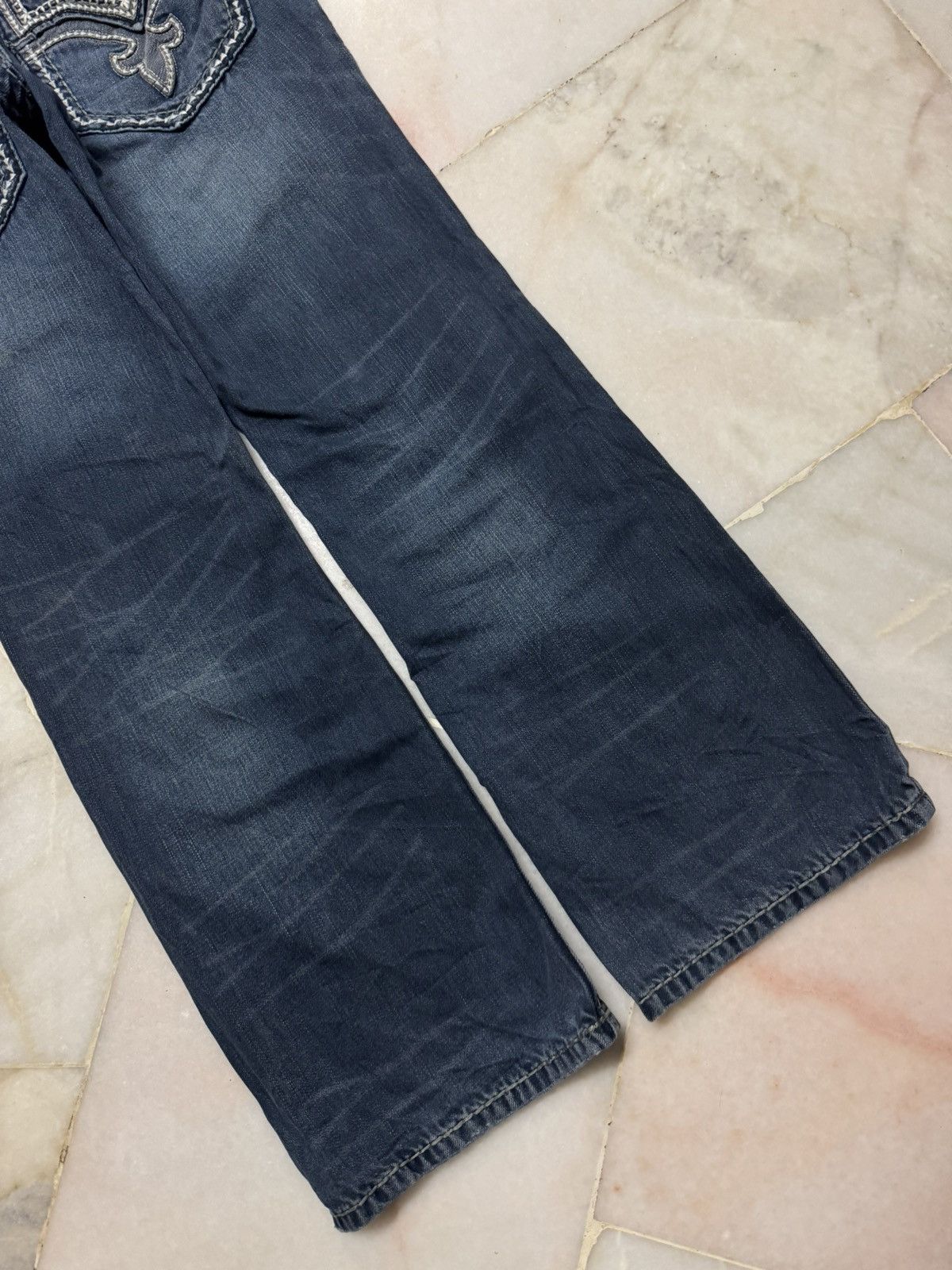Vintage 💥BOOTCUT💥ROCK REVIVAL REMY SLIM BOOT STONED WASHED Size US 31 - 22 Thumbnail