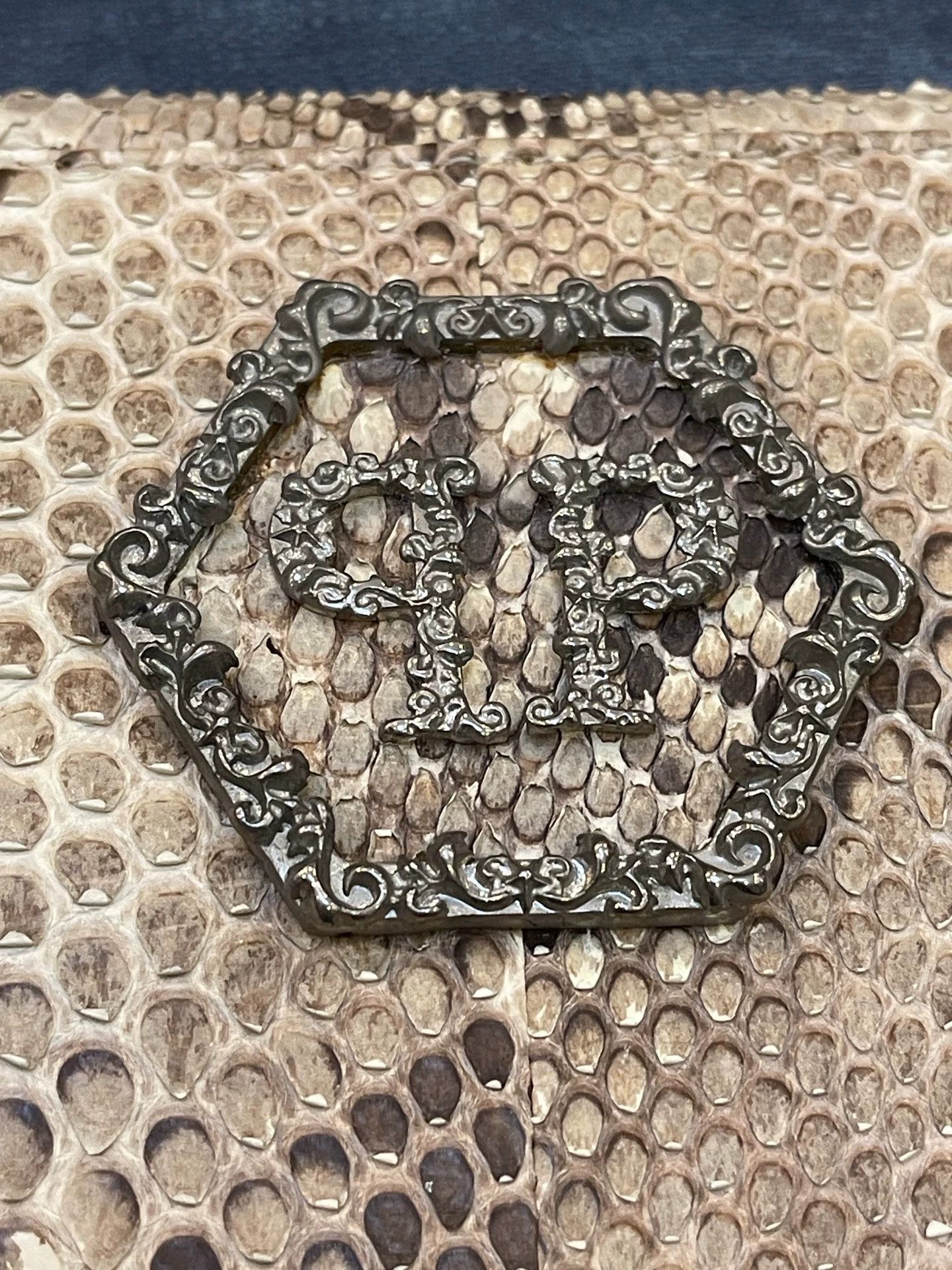 Philipp Plein Philipp Plein NWT Albino Python Crystal Skull Clutch Size ONE SIZE - 5 Thumbnail