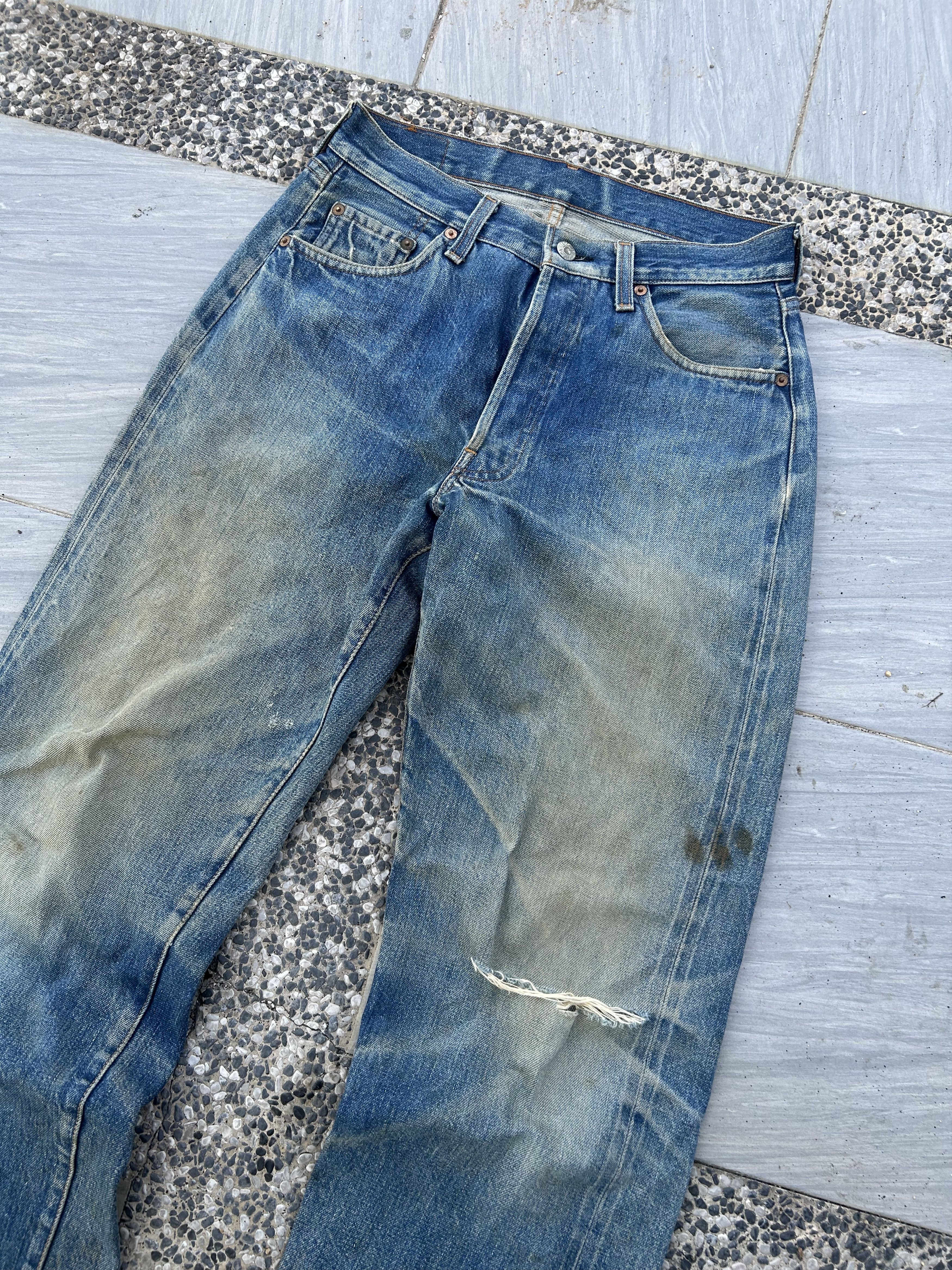Levi's Vintage Clothing Trashed distressed vintage Levis Big E Lvc 110years Size US 30 / EU 46 - 3 Thumbnail
