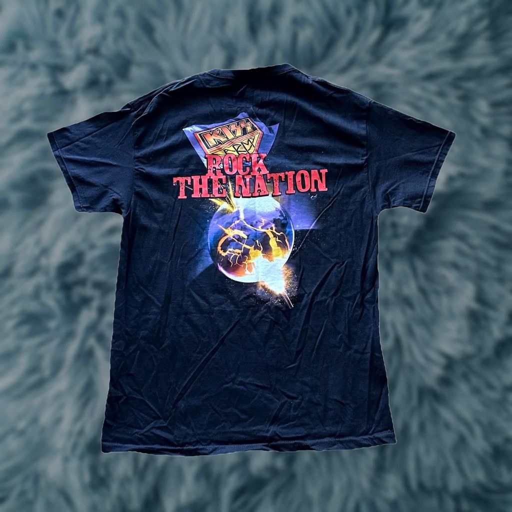 Vintage VINTAGE Kiss Shirt Adult Large Black Rock The Nation 2004 Concert Tour Band Y2K Tshirt Tee Mens Rock 2000s USA Size US L / EU 52-54 / 3 - 1 Thumbnail
