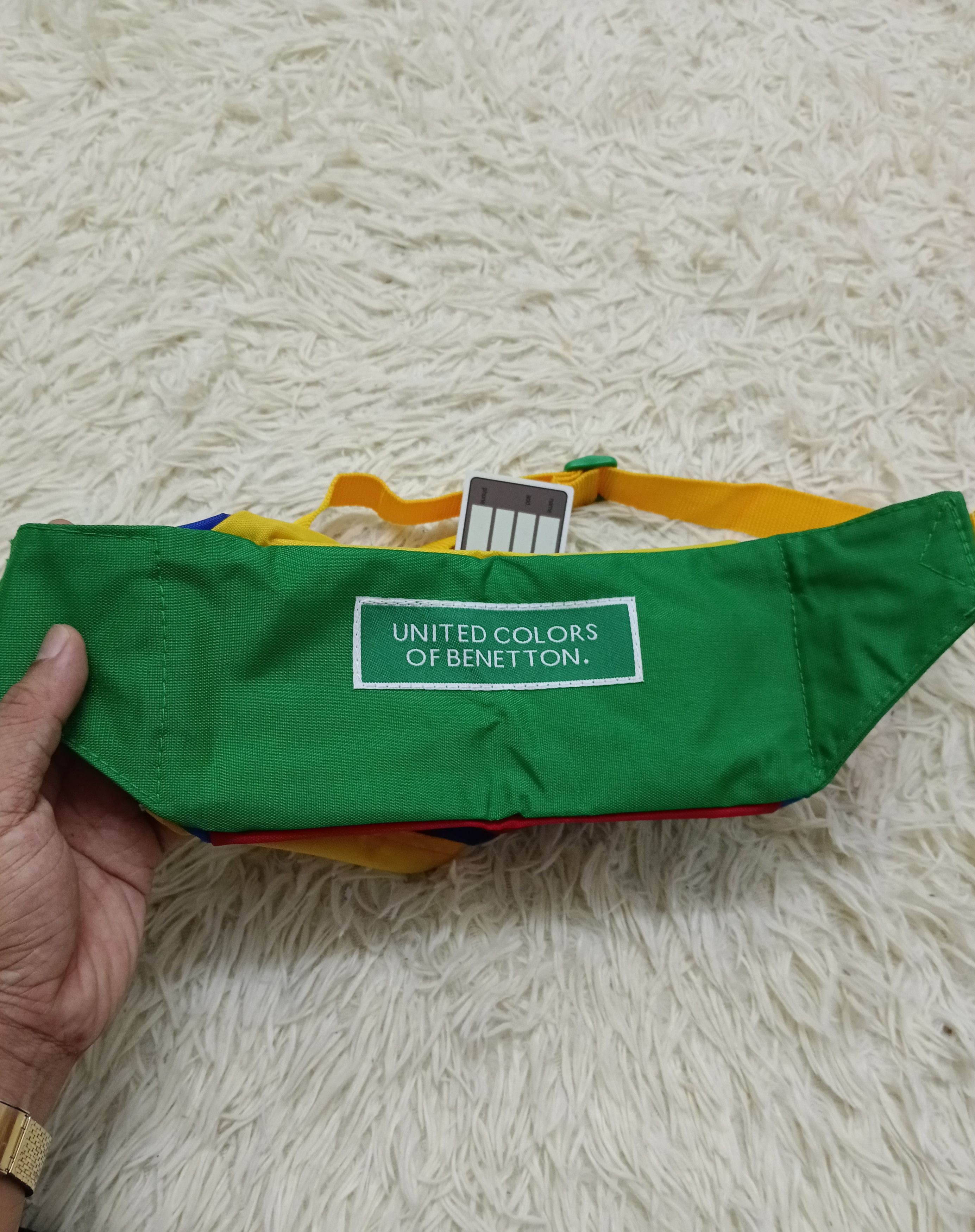 United Colors Of Benetton RARE 90s UCB MULTICOLOUR POUCH Size ONE SIZE - 5 Thumbnail