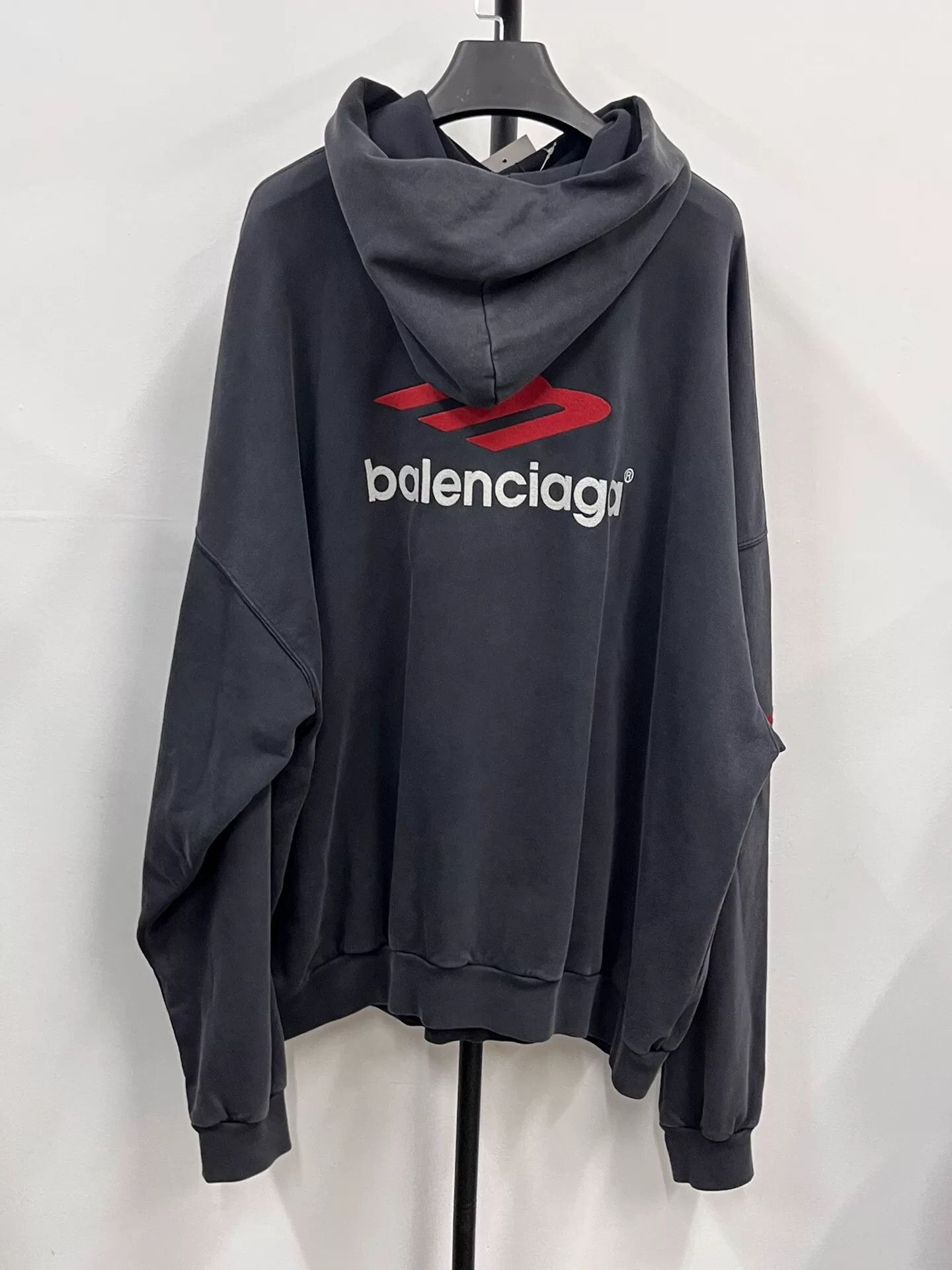 Balenciaga Balenciaga FW23 Logo Print Hoodie Size US XL / EU 56 / 4 - 2 Thumbnail