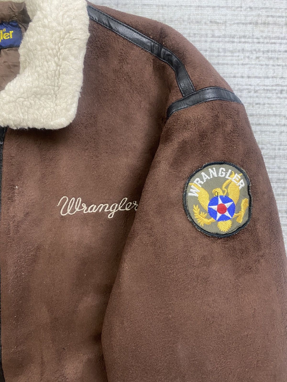 Wrangler Vintage Wrangler B3 Suede Shearling Lined Sherpa Jacket Size US XS / EU 42 / 0 - 6 Thumbnail