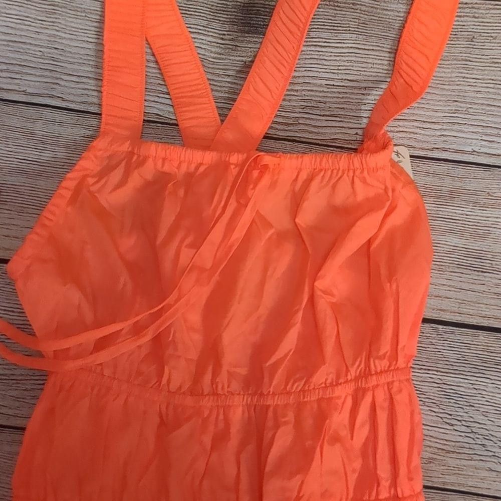 Free People Free people tropic red/verm hot watermelon jumpsuit size XS Size 22" - 5 Thumbnail