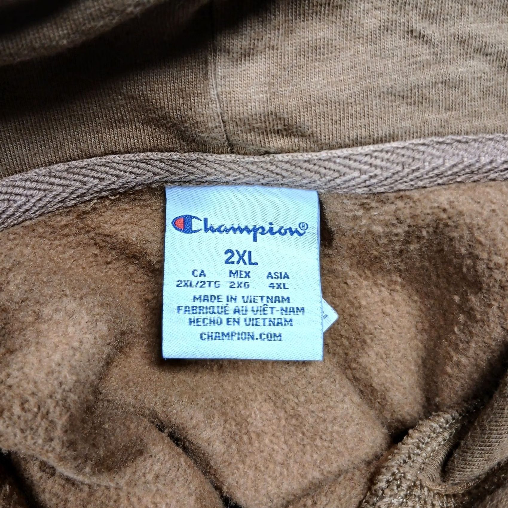 Champion Champion Hoodie Men 2XL Brown Embossed Logo Pullover Fleece Sweatshirt Size US XXL / EU 58 / 5 - 5 Thumbnail