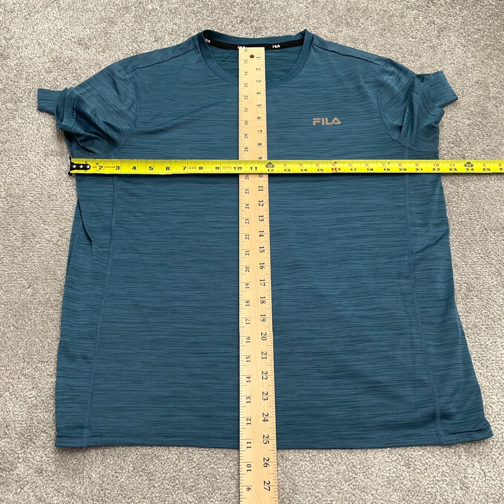 Fila FILA Active T-Shirt Mens Large Heather Blue Crew Neck Short Sleeve Athletic Tee Size US L / EU 52-54 / 3 - 5 Thumbnail