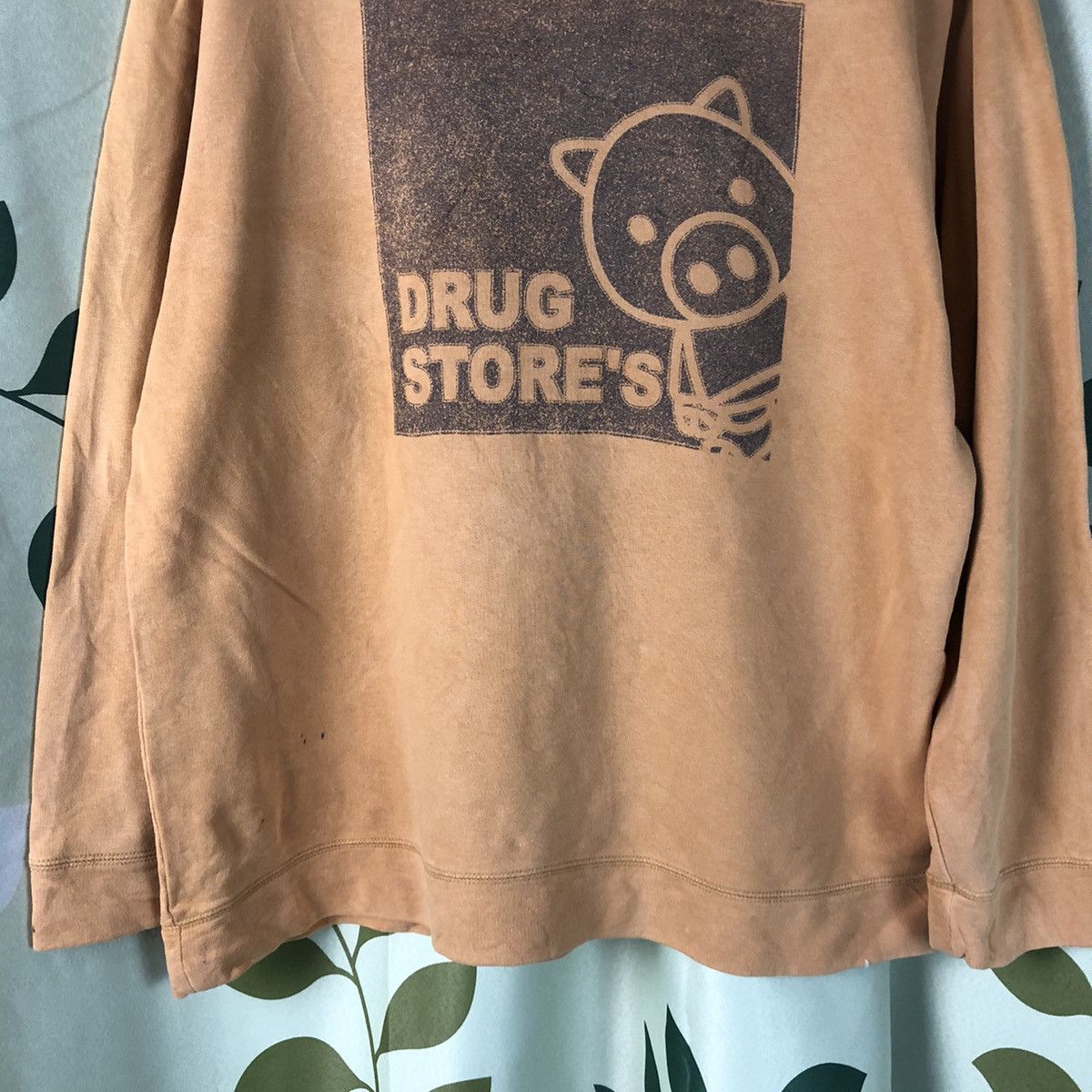 Japanese Brand Drug Stores pig Brown Sweatshirt #7423 Size US XL / EU 56 / 4 - 6 Thumbnail
