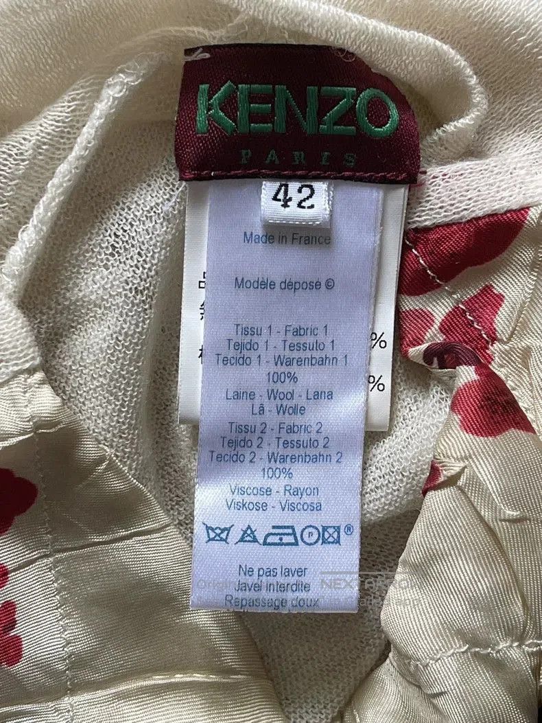Kenzo 1990s Kenzo Beige Plum Sleeveless Top. Size US L / EU 52-54 / 3 - 9 Thumbnail