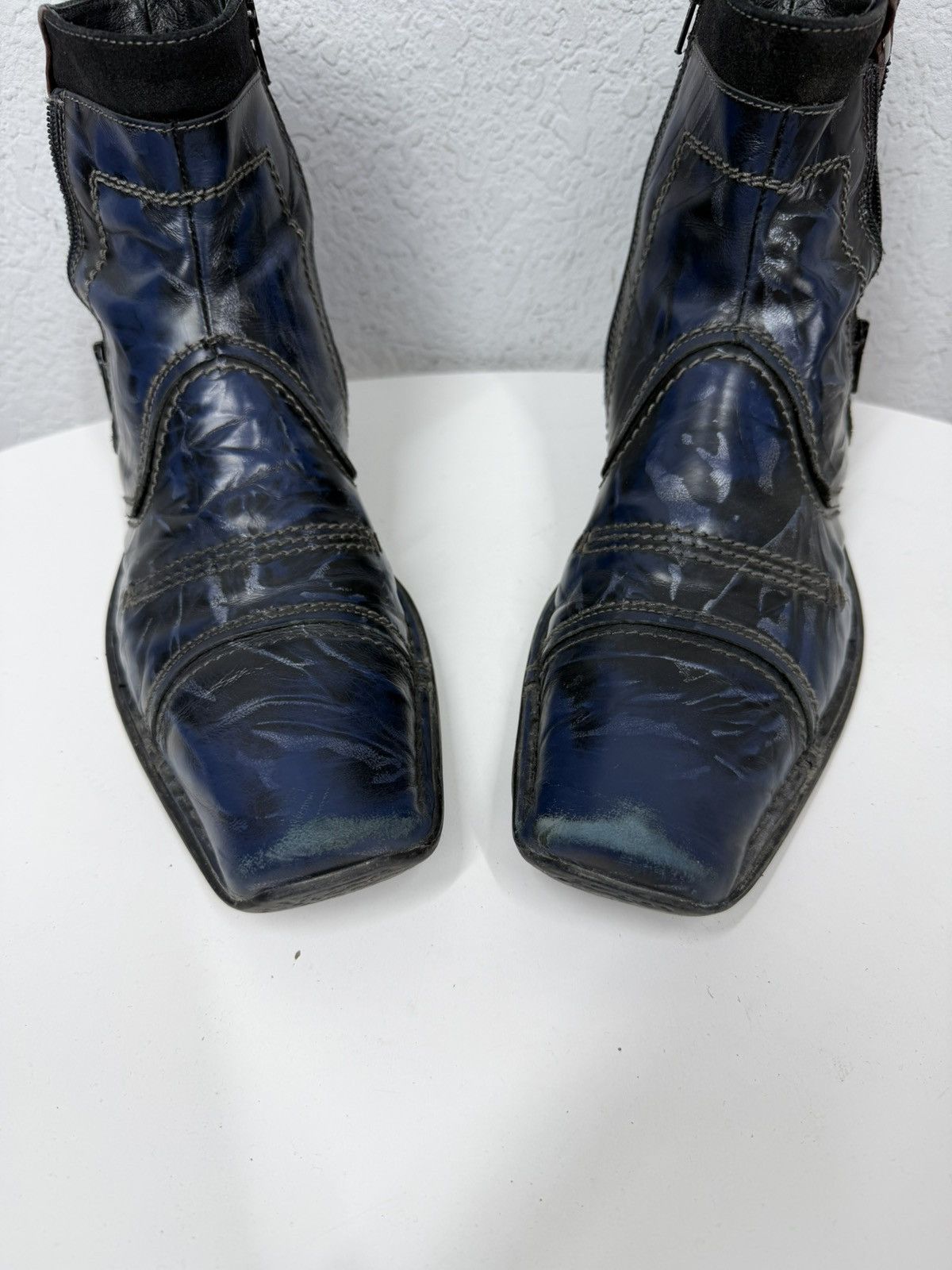 If Six Was Nine Vintage Italian AS 98 Like Guidi 795v Leather Biker Boots Size US 10 / EU 43 - 6 Thumbnail