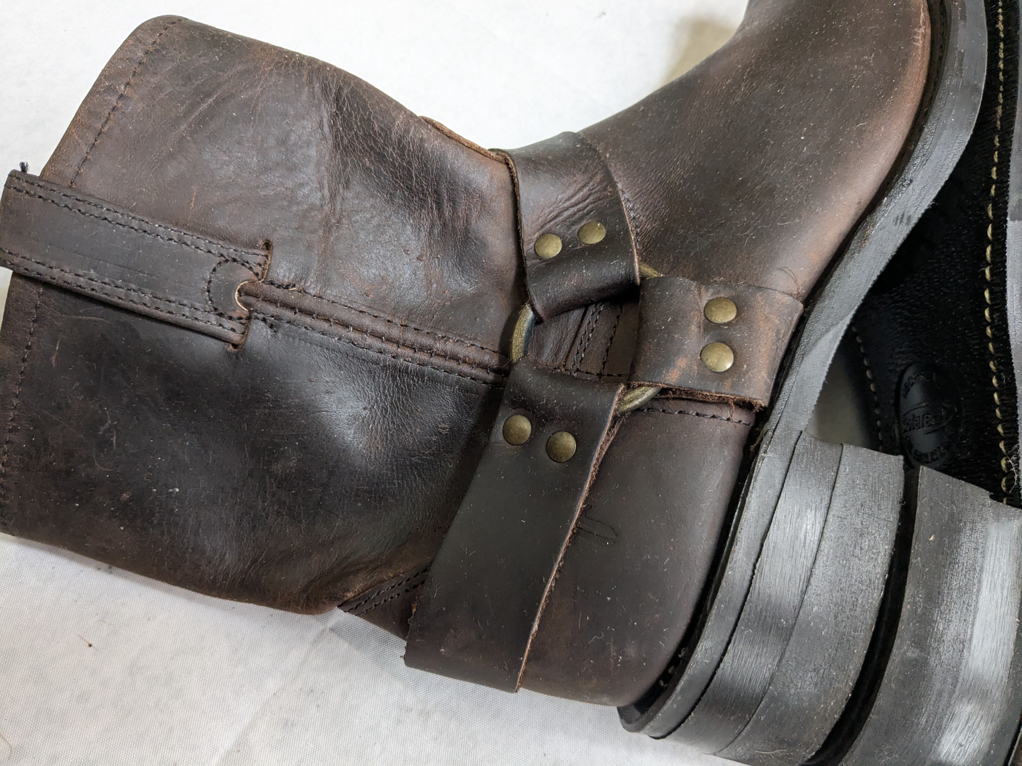 Frye Frye Harness Brown Leather 10 M Leather Buckle Punk Size US 10 / EU 43 - 10 Thumbnail
