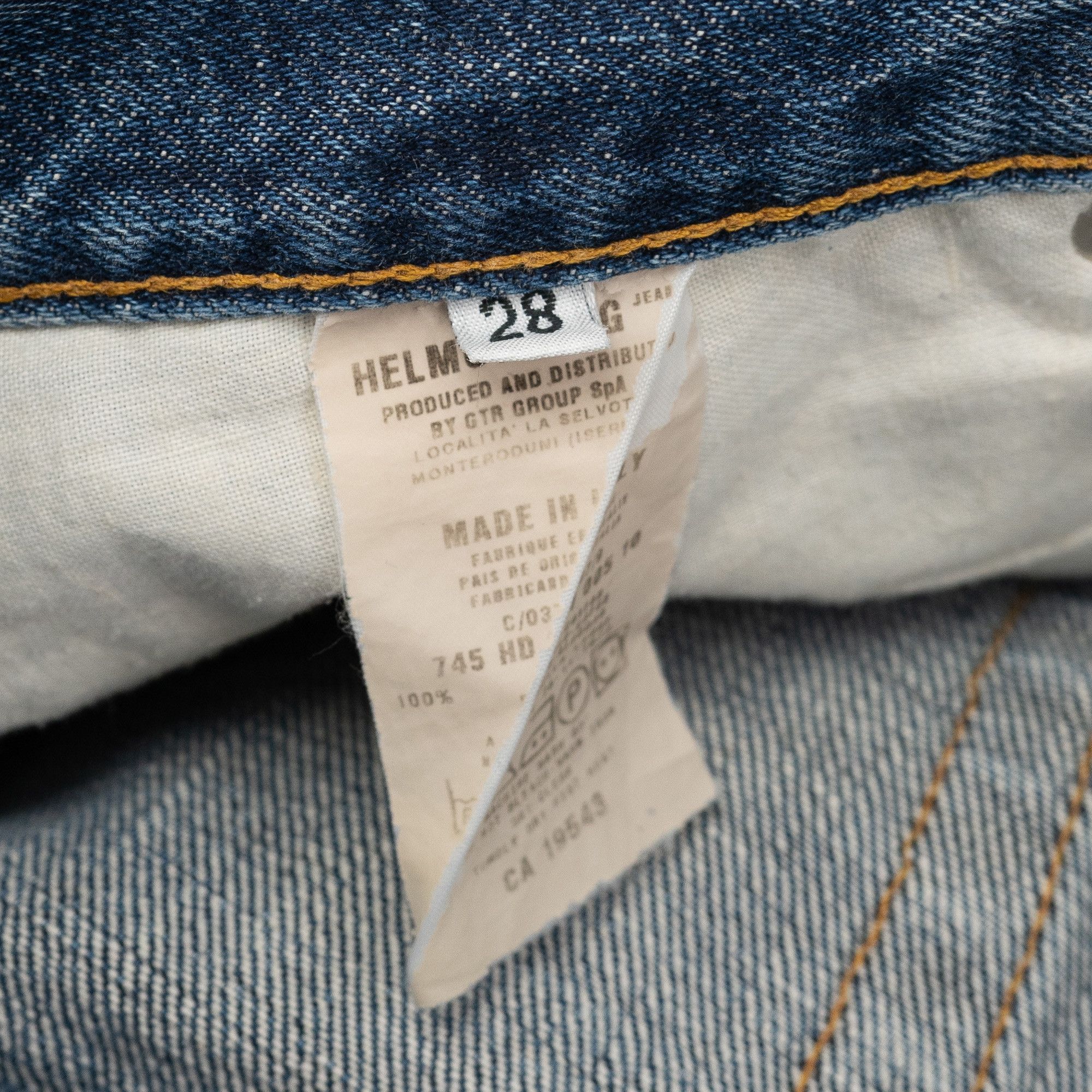 Helmut Lang Vintage Unhemmed Italian Cut Washed Denim Size US 28 / EU 44 - 6 Thumbnail