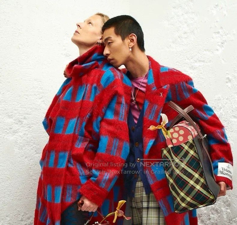 Vivienne Westwood Vivienne Westwood Asymmetrical Red and Blue Plaid Wool Coa Size XS / US 0-2 / IT 36-38 - 3 Thumbnail