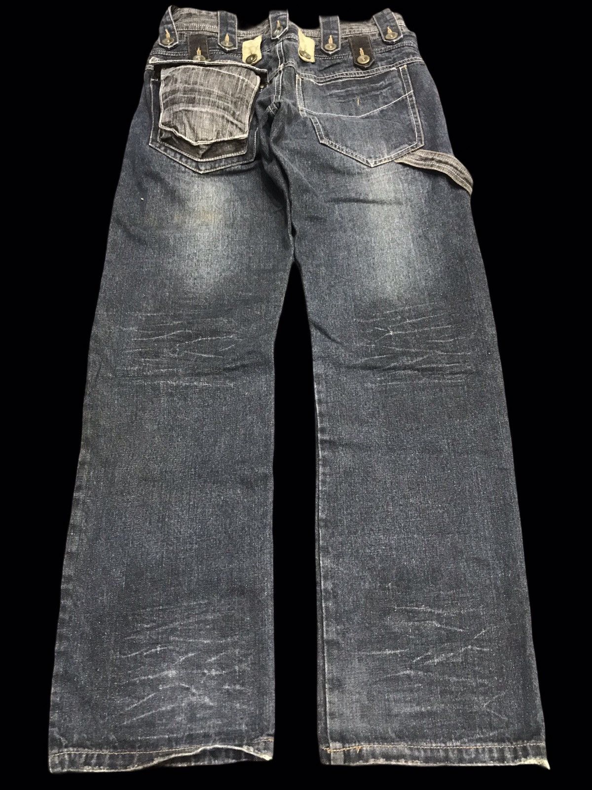 Designer 💥DOUBLE WAIST💥GUMU INT Double Waist Multipocket Punk Denim Size US 30 / EU 46 - 2 Thumbnail