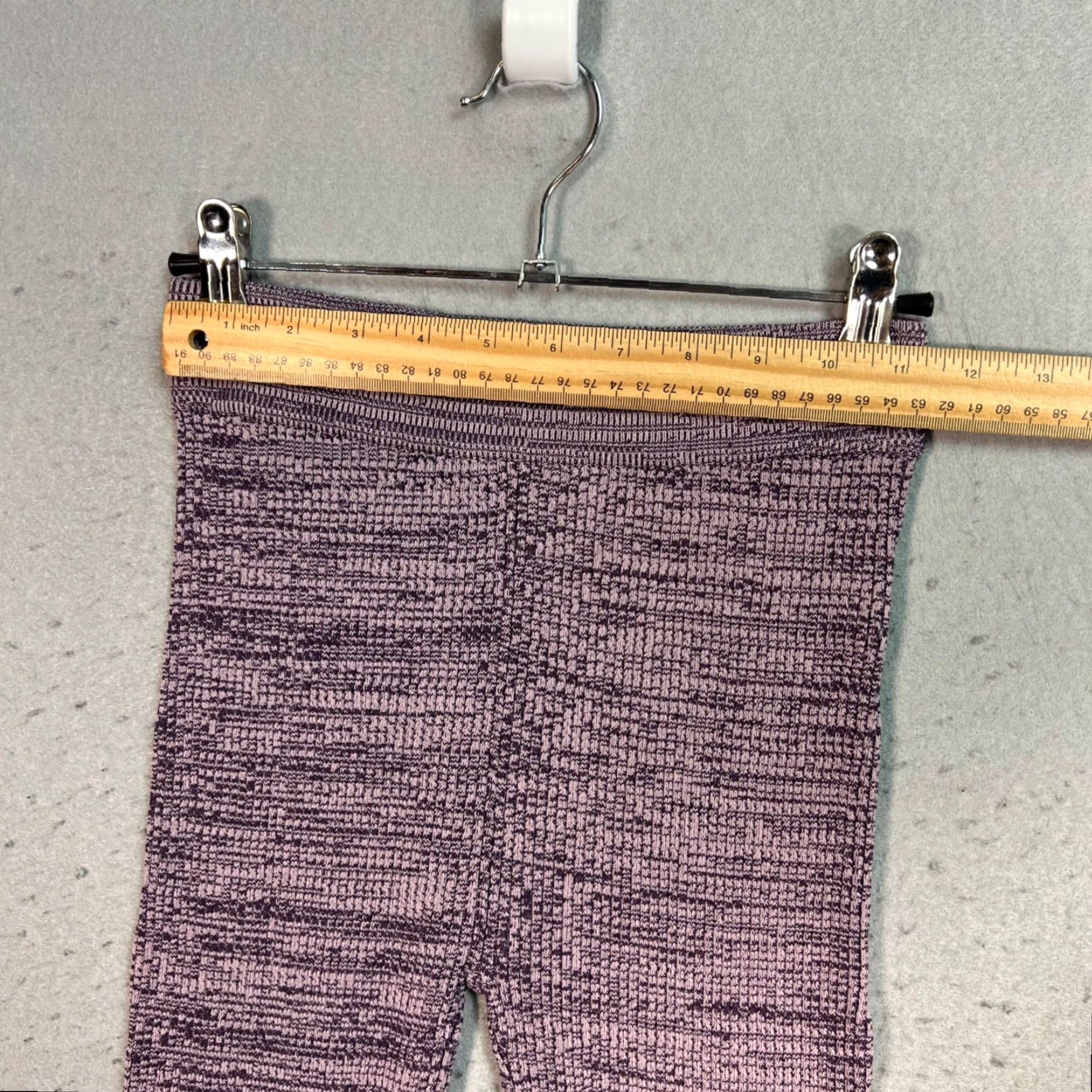 Vintage VINTAGE Le Ore Womens XXS Purple Knit Flared Leggings Pants Size 24" / US 00 / IT 34 - 5 Thumbnail
