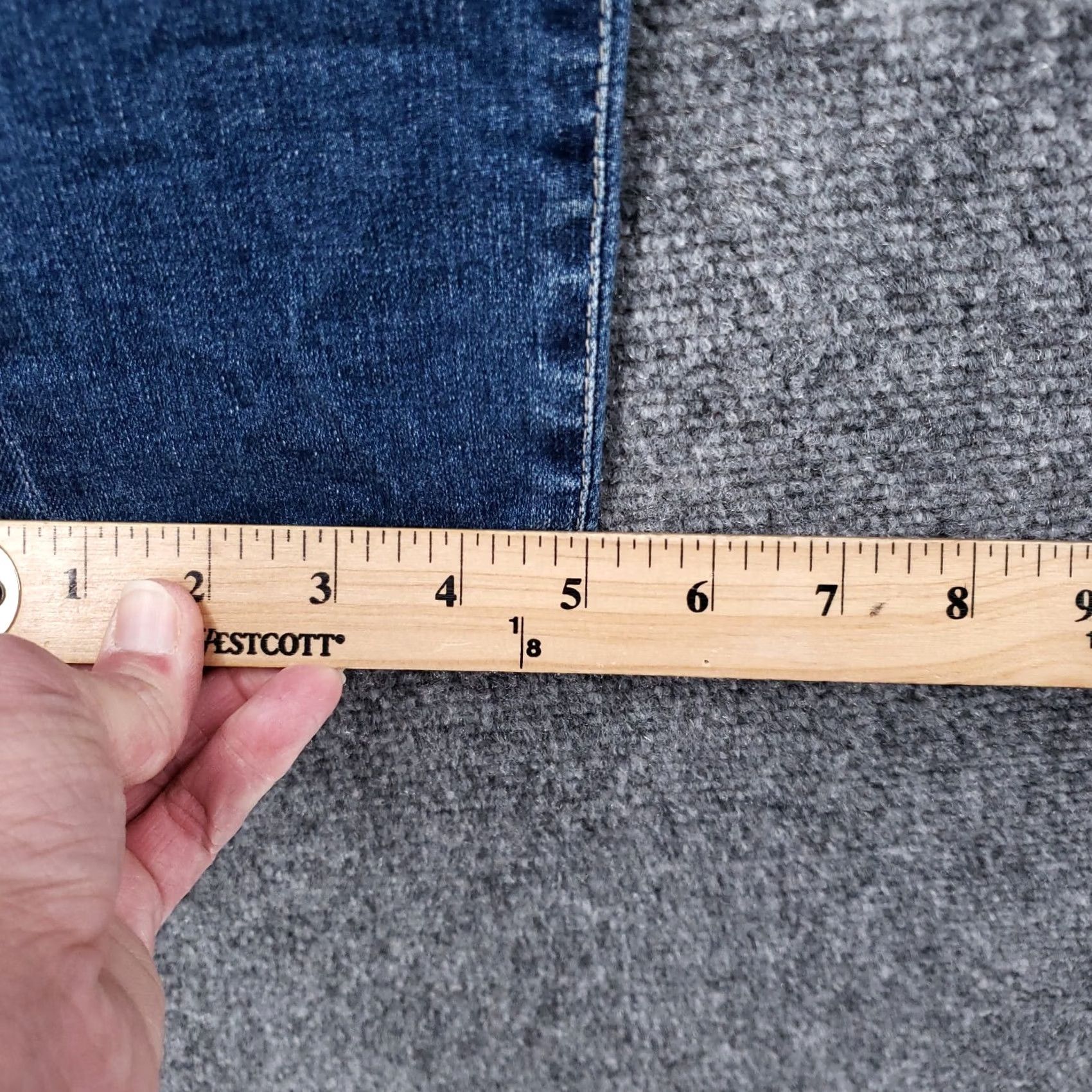 Denime Adelyn Goldschmeid Jegging Womens 28 x 28 Legging Angle Mid Rise Blue Denim Size 28" / US 6 / IT 42 - 4 Thumbnail