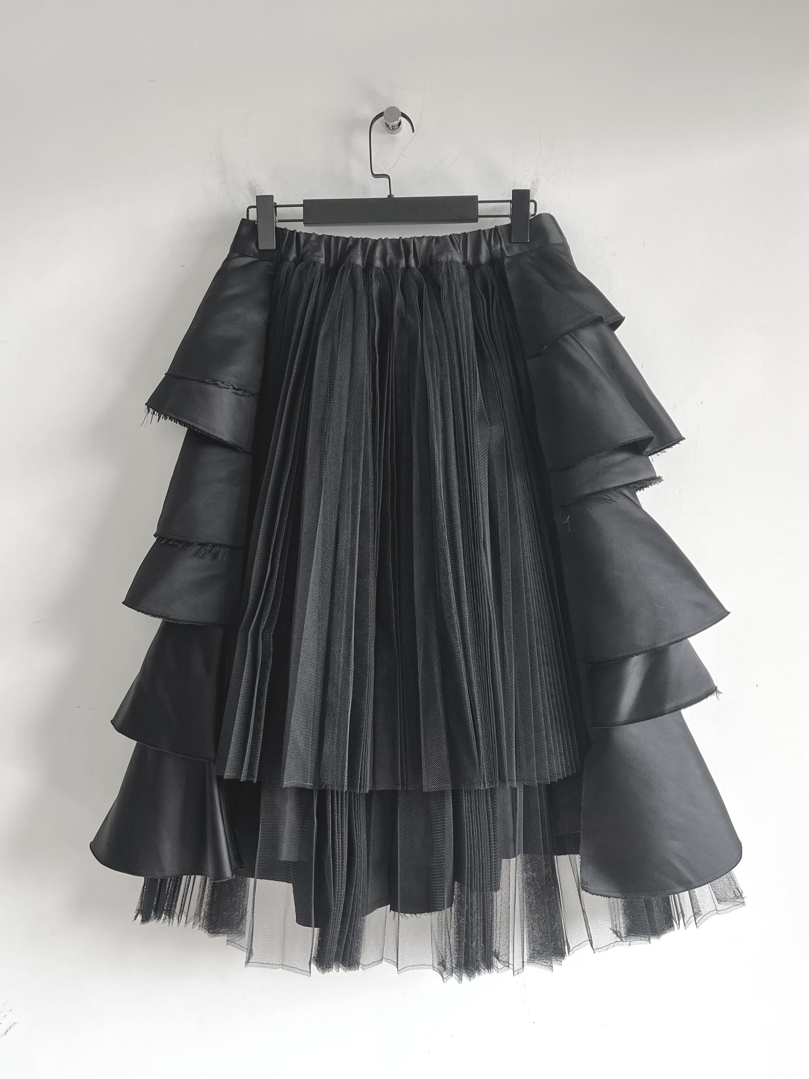 Comme des Garcons Black BLACK COMME des GARCONS - BLACK Layered Frill Skirt Size 24" / US 00 / IT 34 - 4 Thumbnail