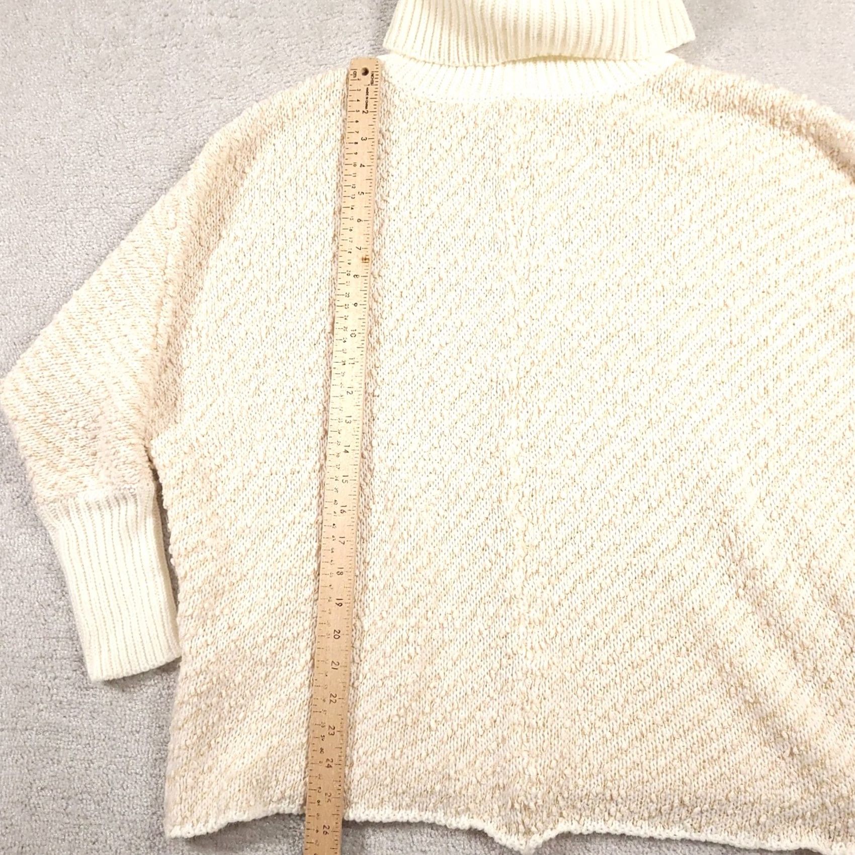 Madison Moon & Madison Sweater Womens Small Turtleneck Pullover Soft Knit Ivory Cozy Modern Oversized Dolman Sleeve N/A Size S / US 4 / IT 40 - 5 Thumbnail