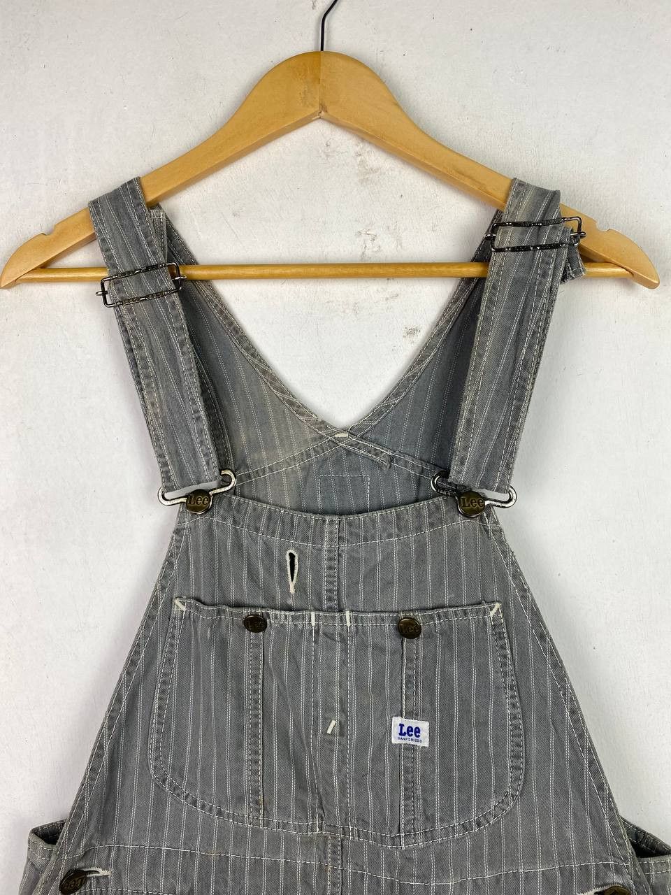 Lee vintage lee hickory striped denim overalls Size US 37 - 2 Thumbnail