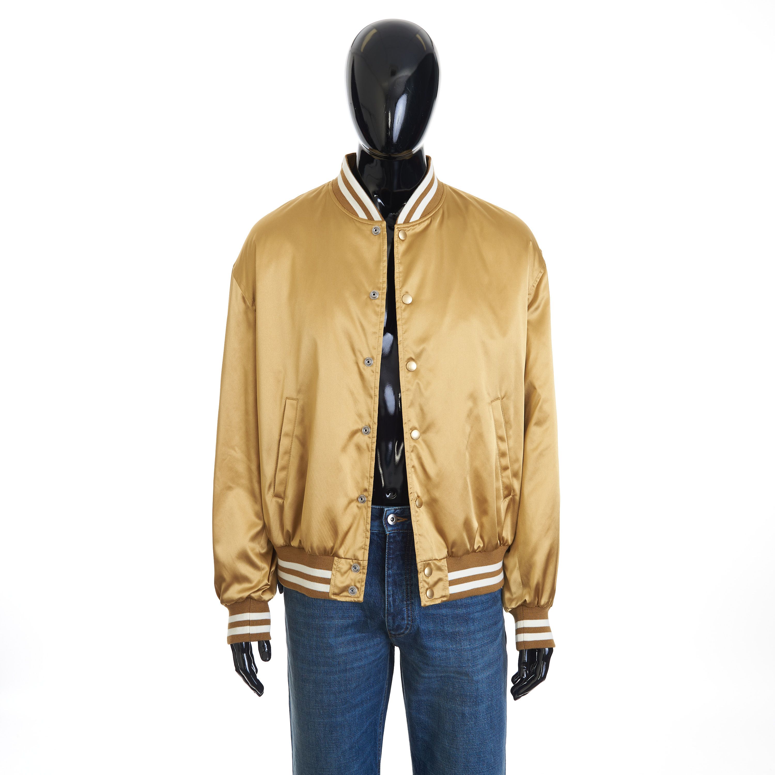 Celine Embroidered Tiger Teddy Jacket In Gold Satin-finish Nylon Size US M / EU 48-50 / 2 - 1 Thumbnail