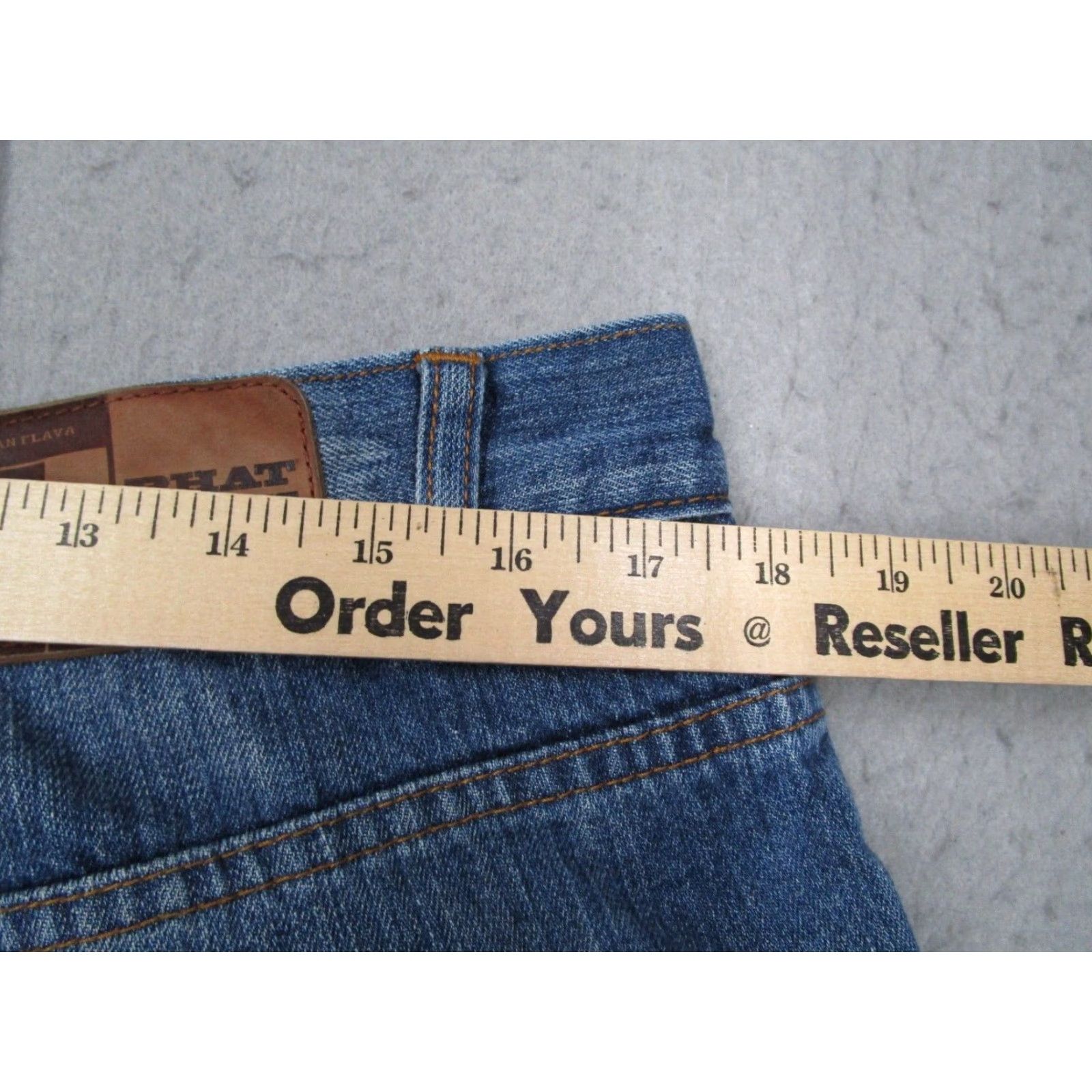 Phat Farm VINTAGE Phat Farm Jeans Mens 36 Blue High Rise Baggy 90s Y2K Denim Straight 5-Pocket Mens Blue 90s Phat Farm Jeans Size US 36 / EU 52 - 7 Thumbnail