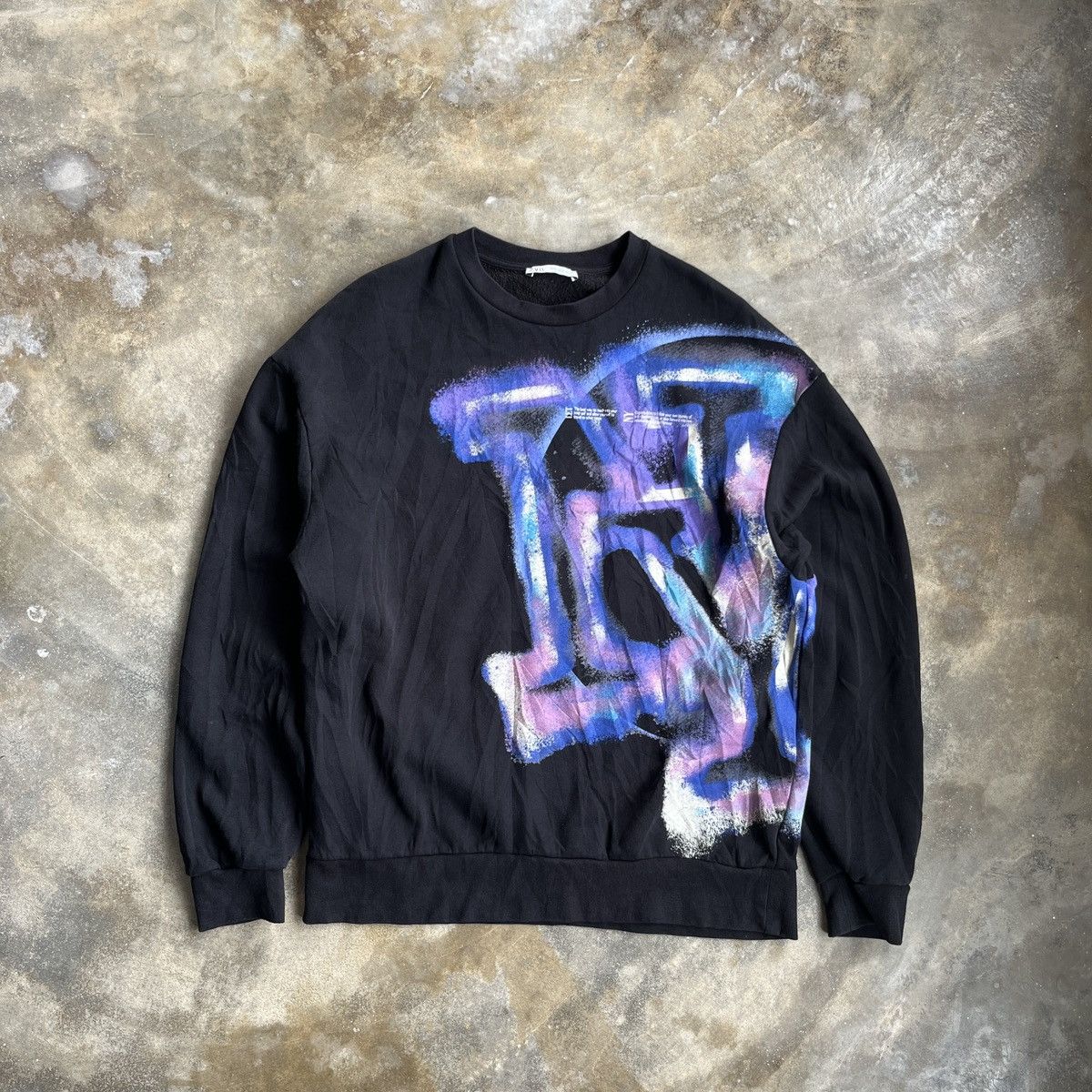 Zara Sweatshirt Zara NY Splash Abstract Size US XL / EU 56 / 4 - 1 Thumbnail