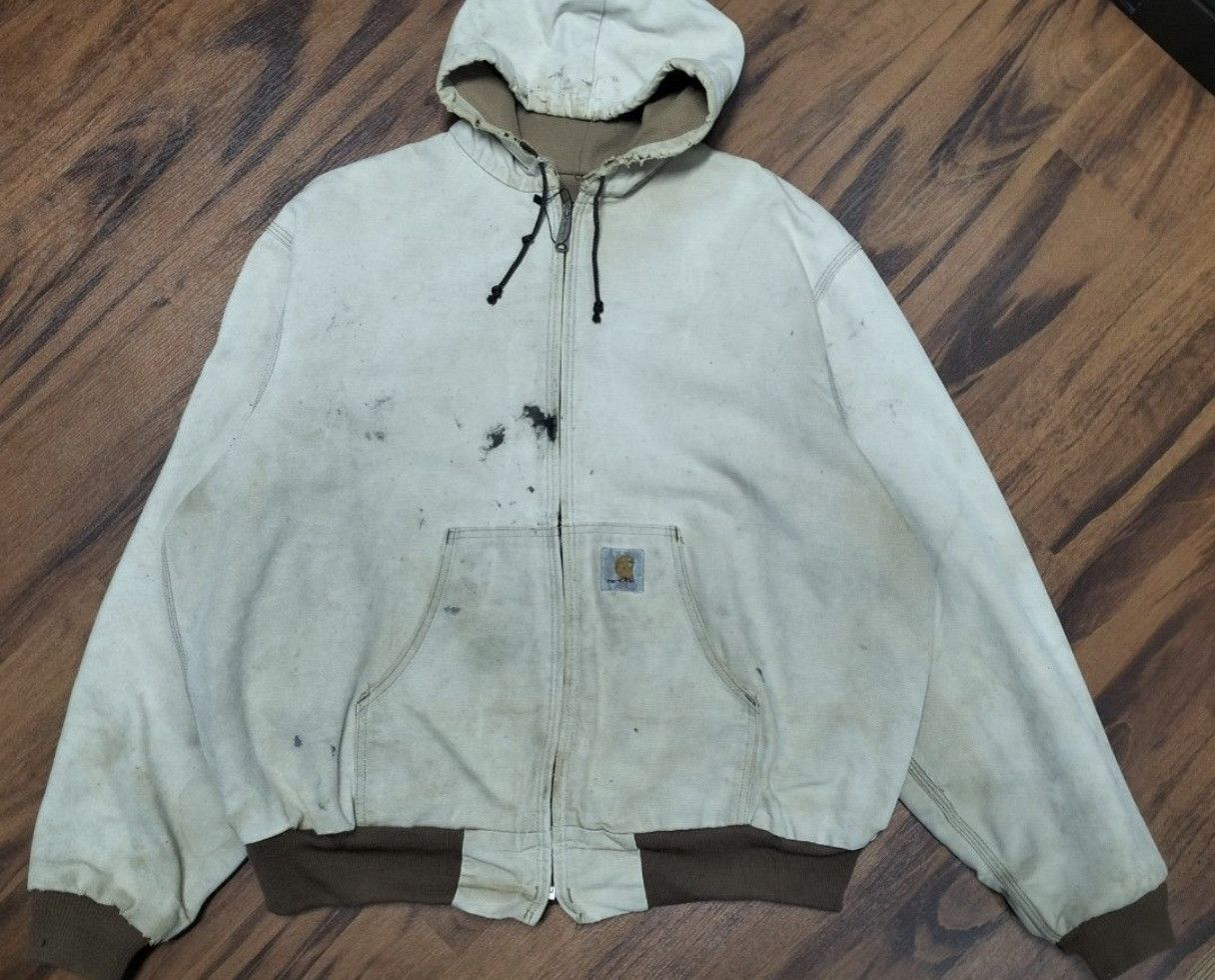 Carhartt Vintage faded hooded brown Detroit carhartt jacket Size US XXL / EU 58 / 5 - 1 Thumbnail